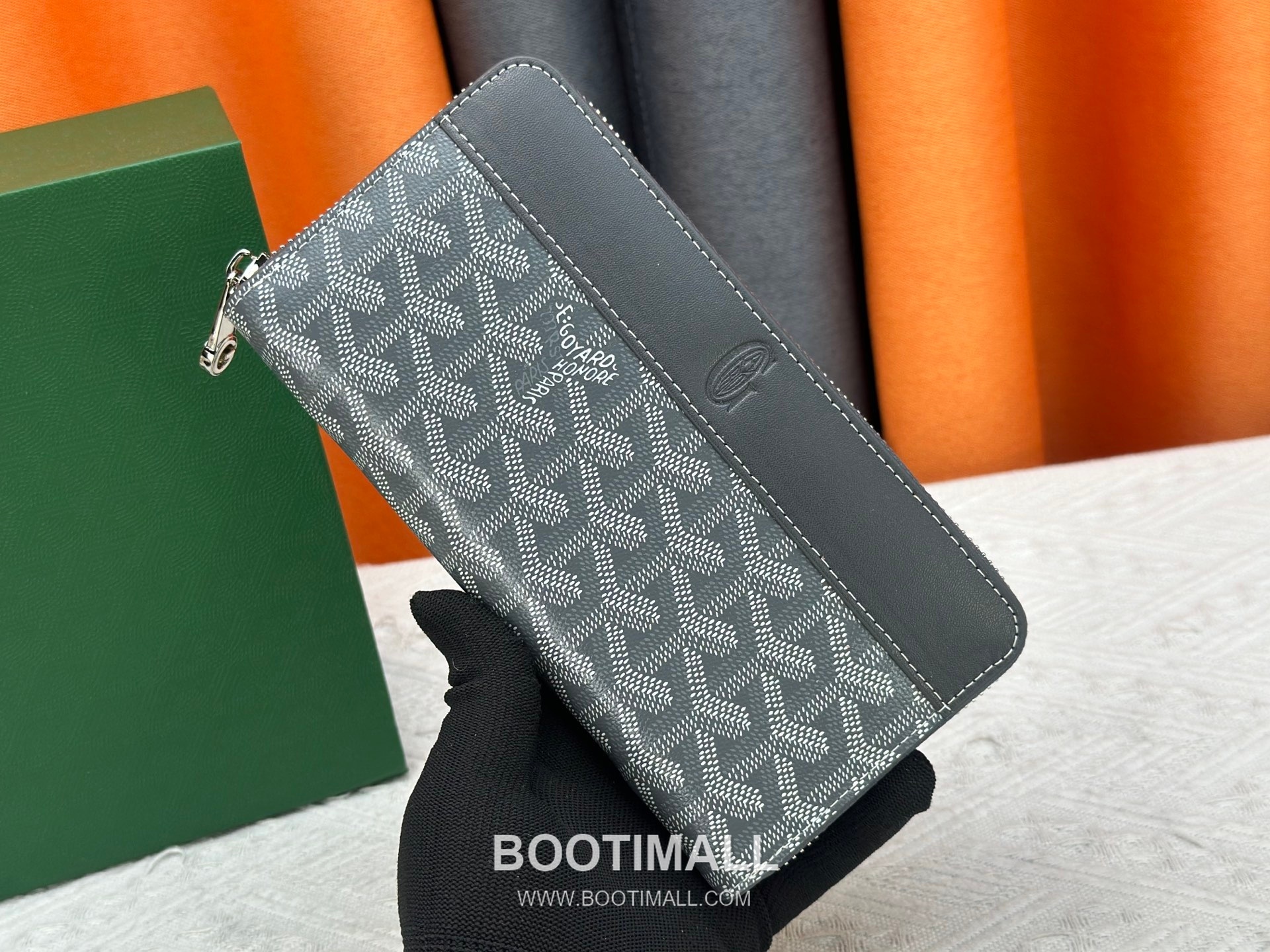 Goyard Canvas Calfskin Leather Long Wallet with Zip Pocket Detail 고야드 캔버스 카프스킨 레더 지퍼 포켓 장지갑 3368 M60017 20cm 1