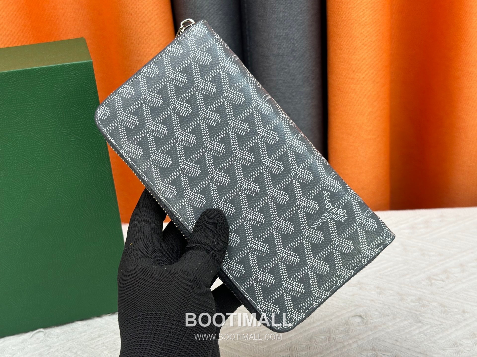 Goyard Canvas Calfskin Leather Long Wallet with Zip Pocket Detail 고야드 캔버스 카프스킨 레더 지퍼 포켓 장지갑 3368 M60017 20cm 2