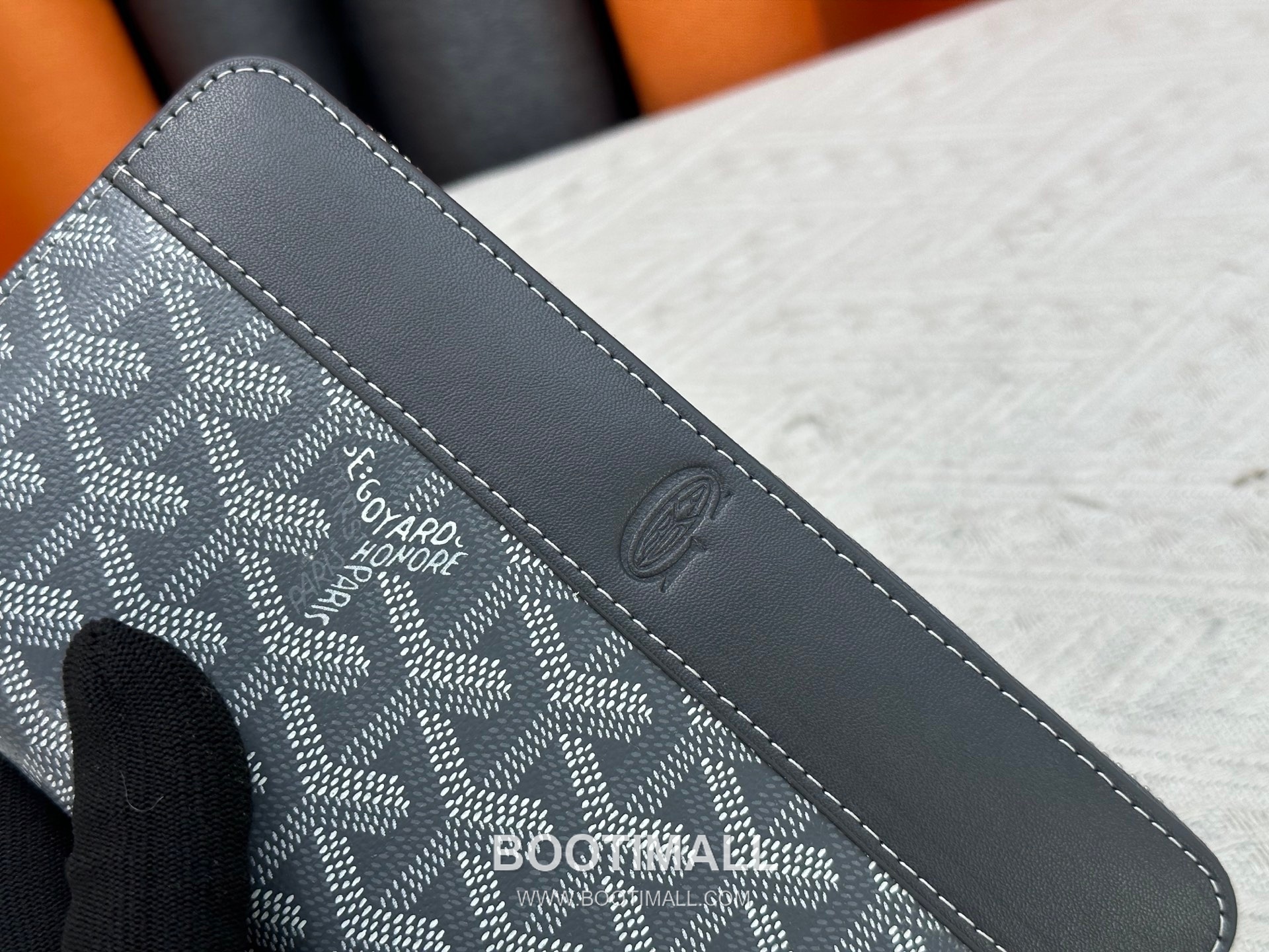 Goyard Canvas Calfskin Leather Long Wallet with Zip Pocket Detail 고야드 캔버스 카프스킨 레더 지퍼 포켓 장지갑 3368 M60017 20cm 7