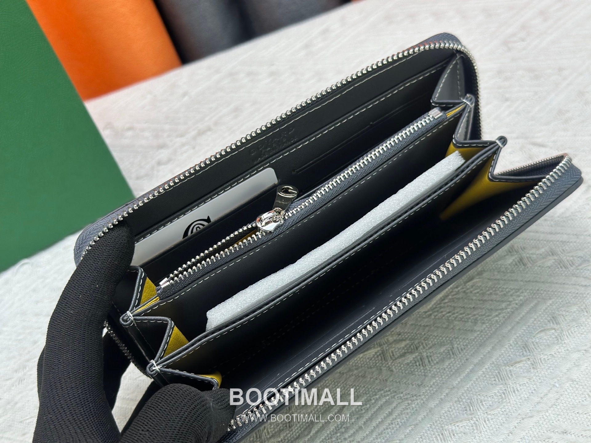 Goyard Canvas Calfskin Leather Long Wallet with Zip Pocket Detail 고야드 캔버스 카프스킨 레더 지퍼 포켓 장지갑 3368 M60017 20cm 8