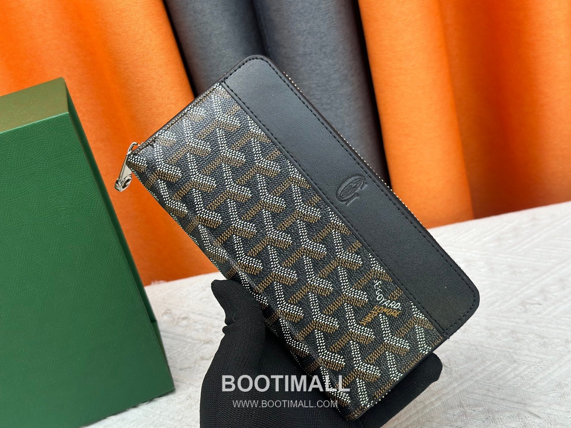 Goyard Canvas Calfskin Leather Long Wallet with Zip Pocket Detail 고야드 캔버스 카프스킨 레더 지퍼 포켓 장지갑 3368 M60017 20cm 1