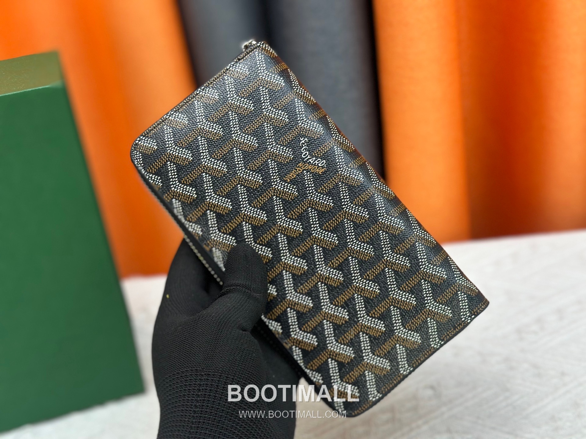 Goyard Canvas Calfskin Leather Long Wallet with Zip Pocket Detail 고야드 캔버스 카프스킨 레더 지퍼 포켓 장지갑 3368 M60017 20cm 2