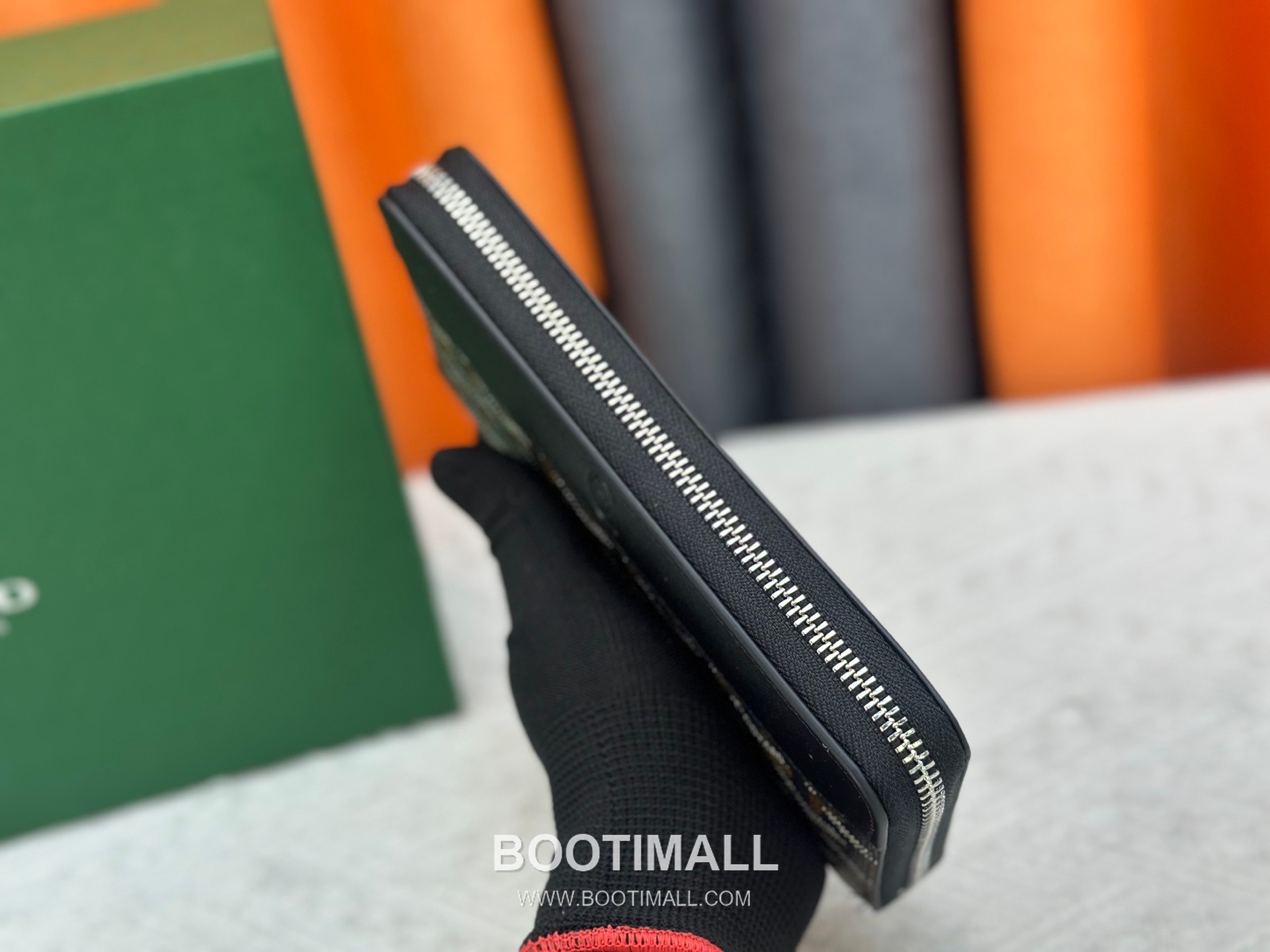 Goyard Canvas Calfskin Leather Long Wallet with Zip Pocket Detail 고야드 캔버스 카프스킨 레더 지퍼 포켓 장지갑 3368 M60017 20cm 5