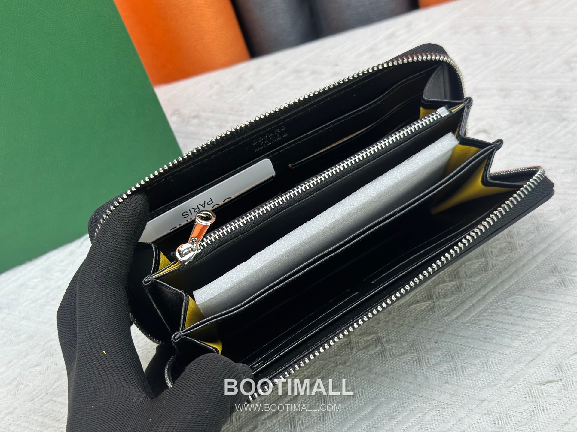 Goyard Canvas Calfskin Leather Long Wallet with Zip Pocket Detail 고야드 캔버스 카프스킨 레더 지퍼 포켓 장지갑 3368 M60017 20cm 8