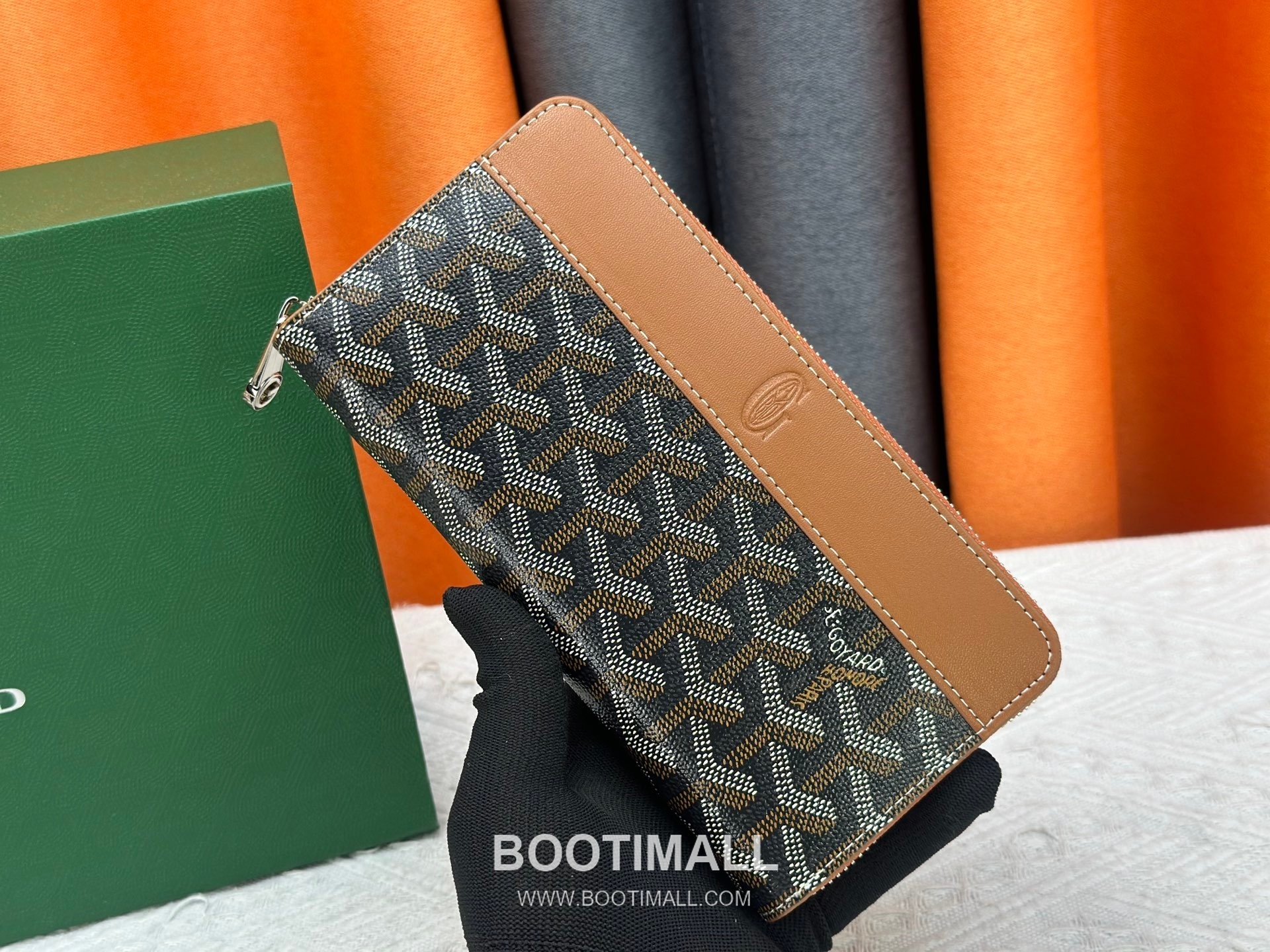 Goyard Canvas Calfskin Leather Long Wallet with Zip Pocket Detail 고야드 캔버스 카프스킨 레더 지퍼 포켓 장지갑 3368 M60017 20cm 1