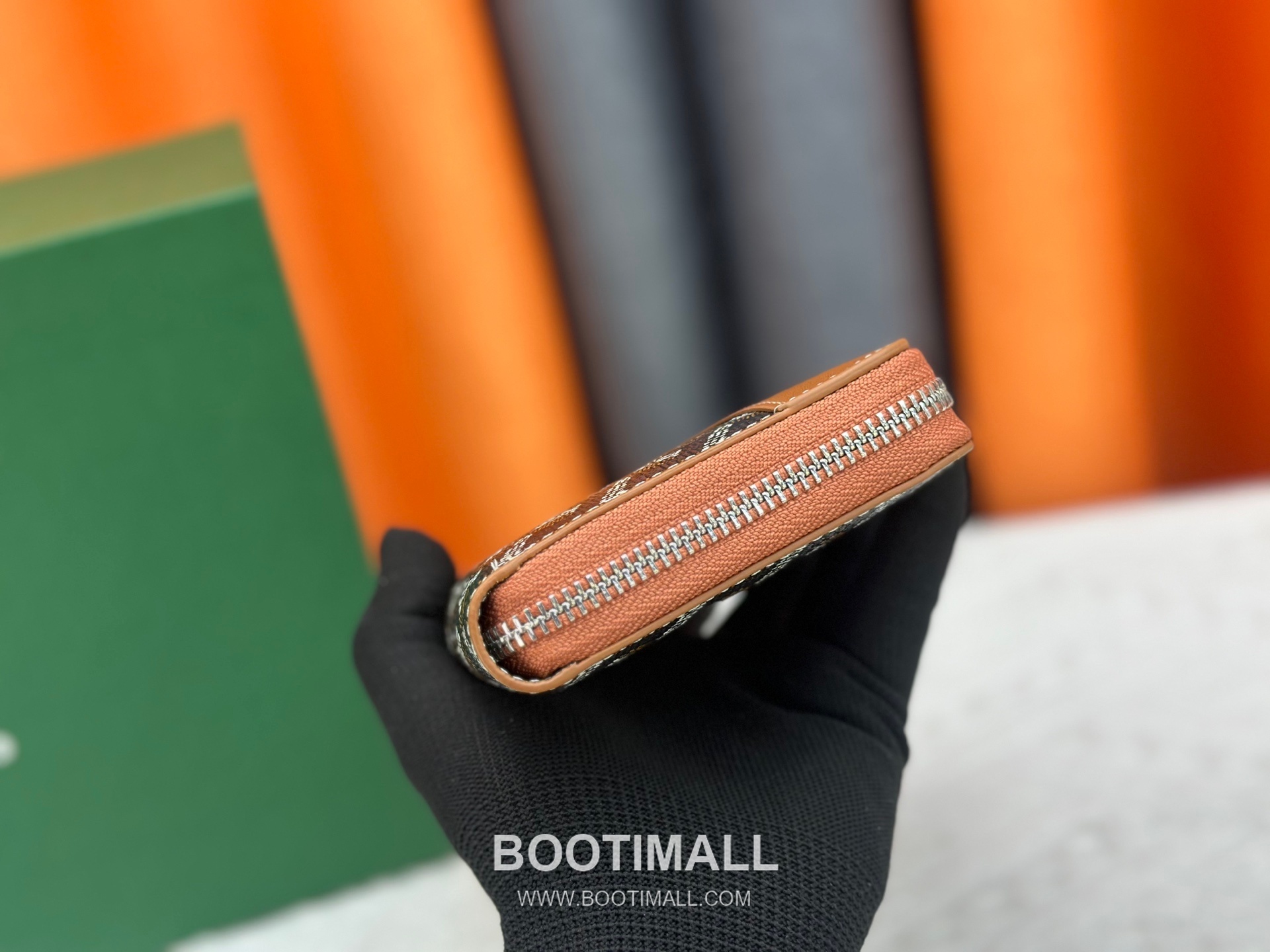 Goyard Canvas Calfskin Leather Long Wallet with Zip Pocket Detail 고야드 캔버스 카프스킨 레더 지퍼 포켓 장지갑 3368 M60017 20cm 4