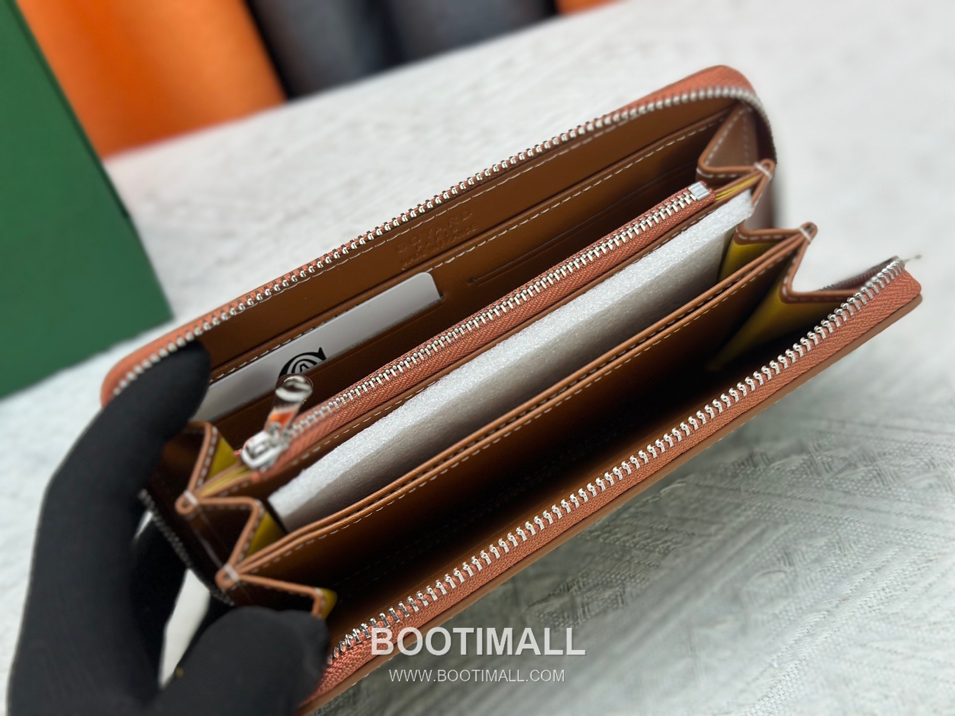 Goyard Canvas Calfskin Leather Long Wallet with Zip Pocket Detail 고야드 캔버스 카프스킨 레더 지퍼 포켓 장지갑 3368 M60017 20cm 8