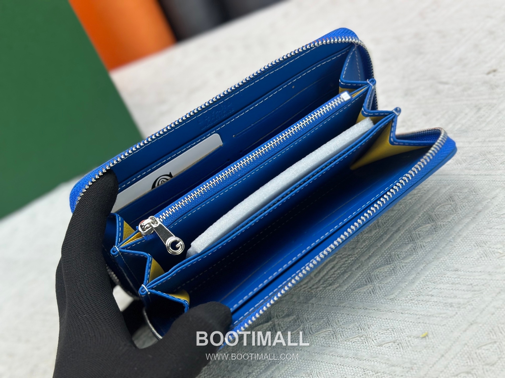 Goyard Canvas Calfskin Leather Long Wallet with Zip Pocket Detail 고야드 캔버스 카프스킨 레더 지퍼 포켓 장지갑 3368 M60017 20cm 7