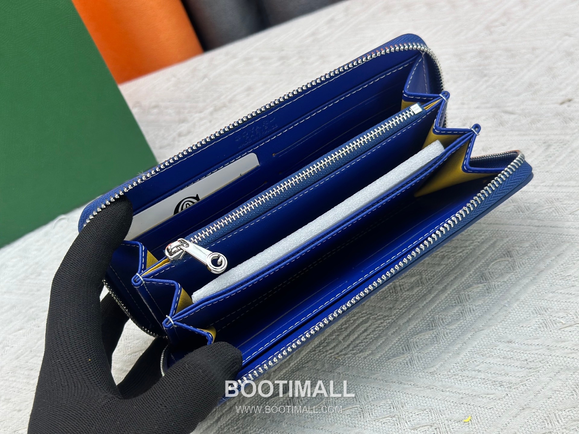 Goyard Canvas Calfskin Leather Long Wallet with Zip Pocket Detail 고야드 캔버스 카프스킨 레더 지퍼 포켓 장지갑 3368 M60017 20cm 8