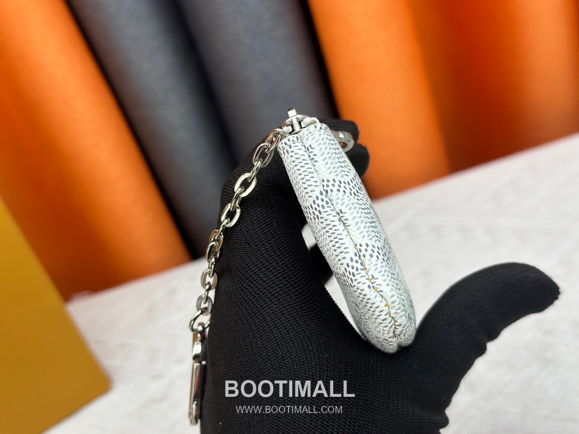 Louis Vuitton Damier Canvas Key Pouch Wallet with Zip Closure Key Ring Detail 루이비통 다미에 캔버스 키 파우치 지갑 G510 12cm 3