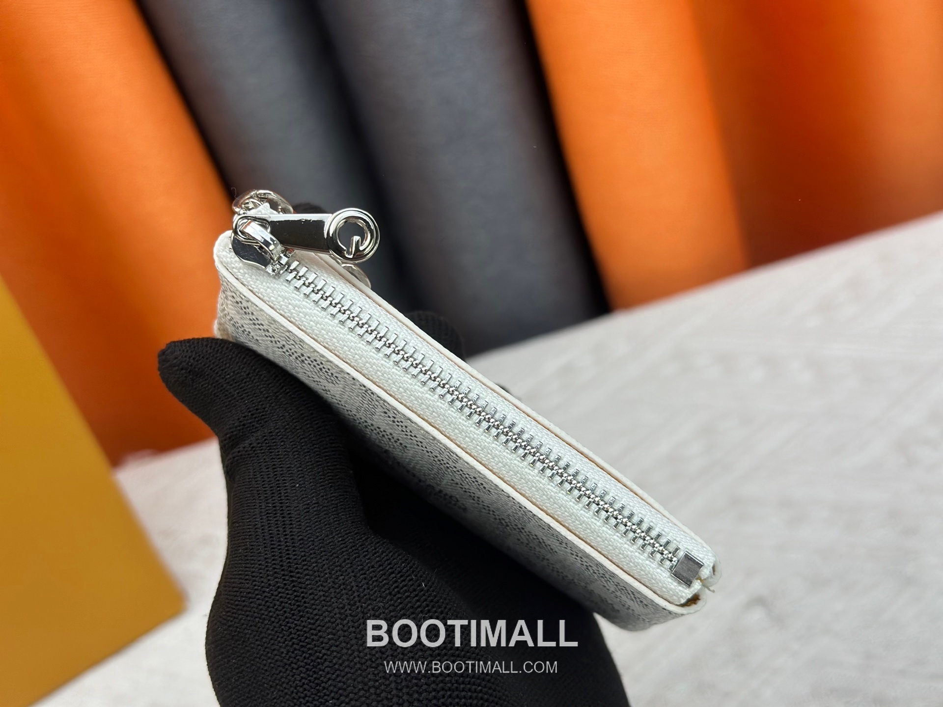 Louis Vuitton Damier Canvas Key Pouch Wallet with Zip Closure Key Ring Detail 루이비통 다미에 캔버스 키 파우치 지갑 G510 12cm 6