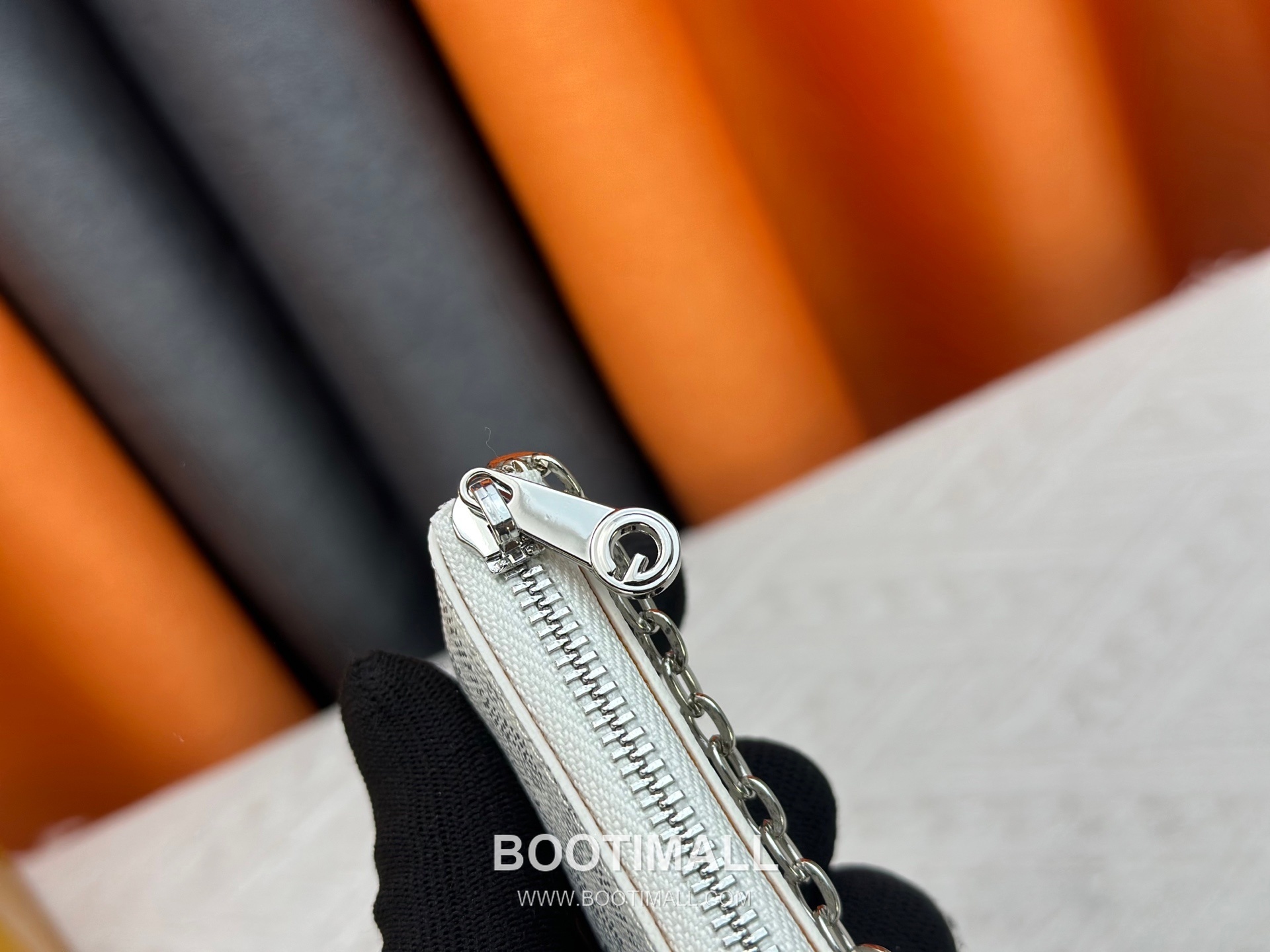 Louis Vuitton Damier Canvas Key Pouch Wallet with Zip Closure Key Ring Detail 루이비통 다미에 캔버스 키 파우치 지갑 G510 12cm 7