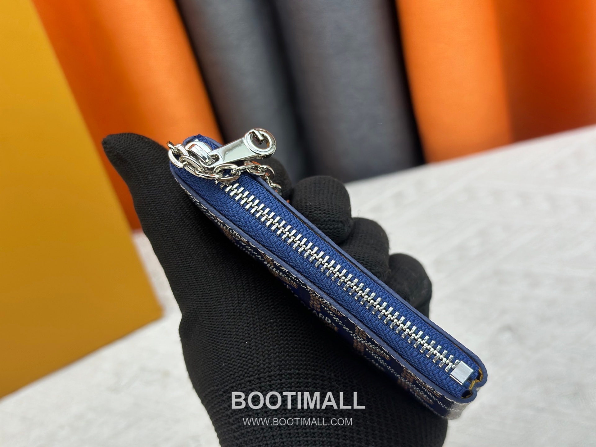 Louis Vuitton Damier Canvas Key Pouch Wallet with Zip Closure Key Ring Detail 루이비통 다미에 캔버스 키 파우치 지갑 G510 12cm 6