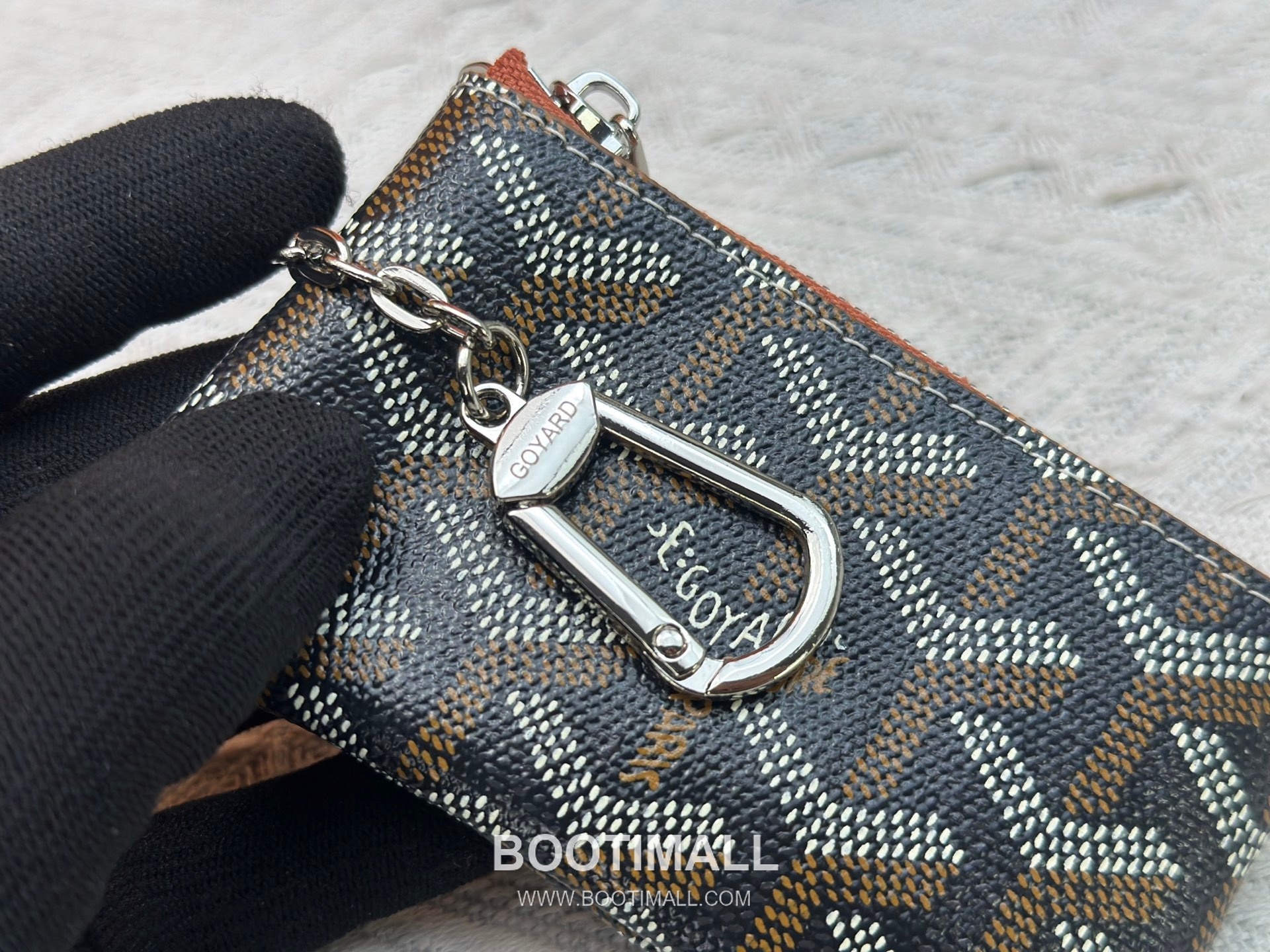 Louis Vuitton Damier Canvas Key Pouch Wallet with Zip Closure Key Ring Detail 루이비통 다미에 캔버스 키 파우치 지갑 G510 12cm 7