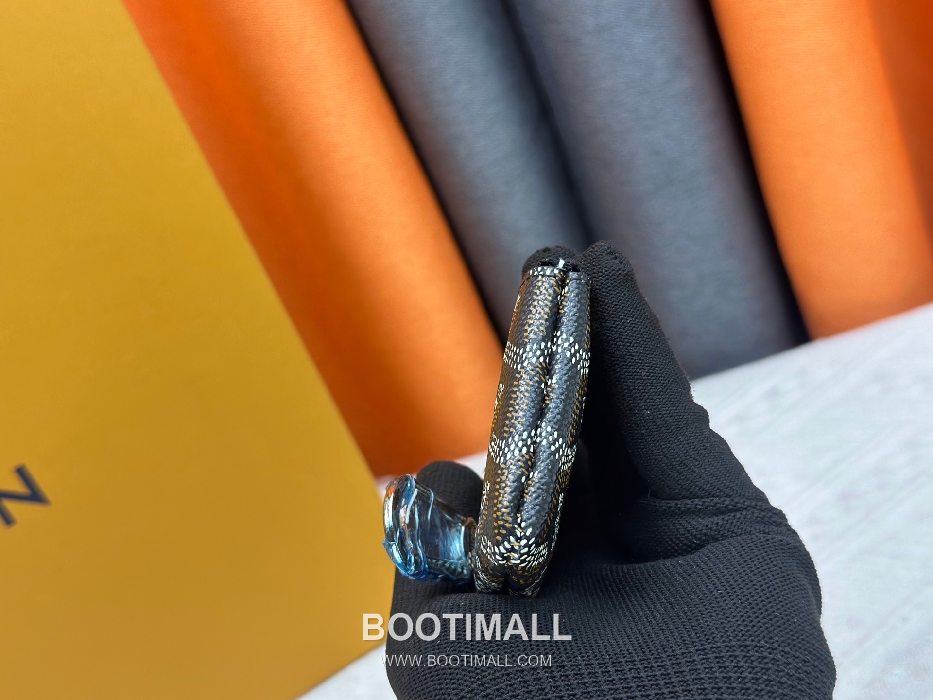 Louis Vuitton Damier Canvas Key Pouch Wallet with Zip Closure Key Ring Detail 루이비통 다미에 캔버스 키 파우치 지갑 G510 12cm 4