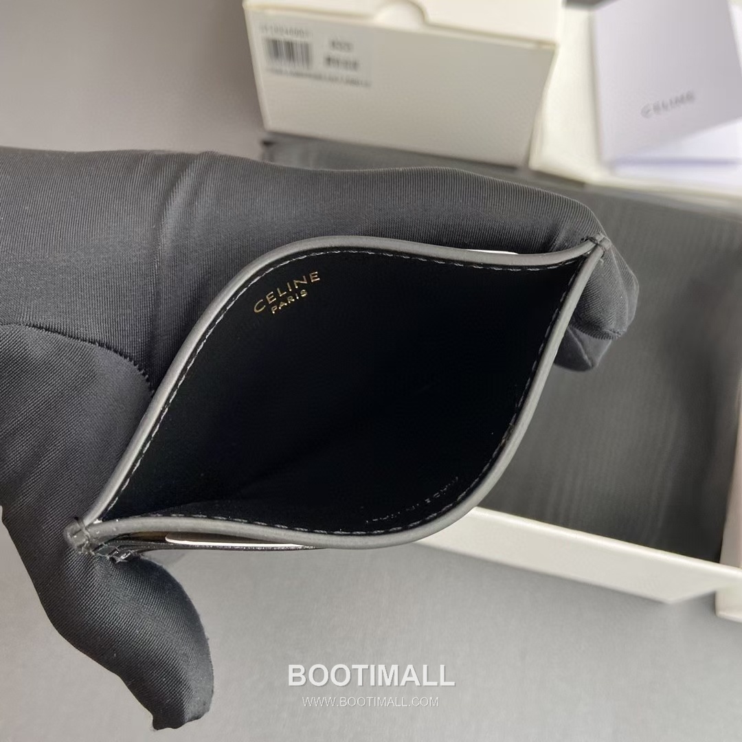 Celine Triomphe Calfskin Leather Card Holder Wallet with Zip Closure Detail 셀린느 트리옹프 카프스킨 레더 지퍼 클로저 카드홀더 지갑 10L832CQH.04LU833 11cm 6