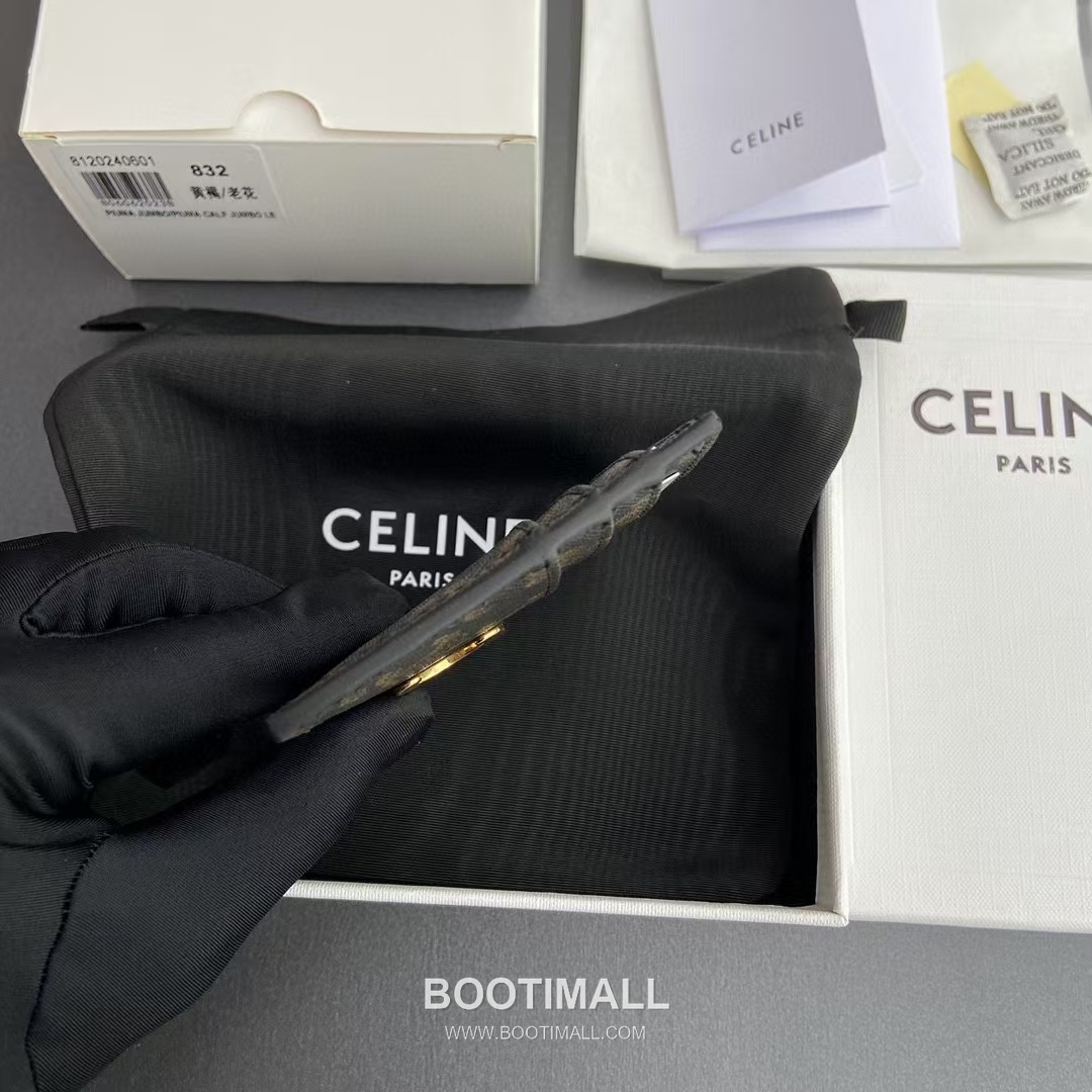 Celine Triomphe Calfskin Leather Card Holder Wallet with Zip Closure Detail 셀린느 트리옹프 카프스킨 레더 지퍼 클로저 카드홀더 지갑 10L832CQH.04LU833 11cm 3