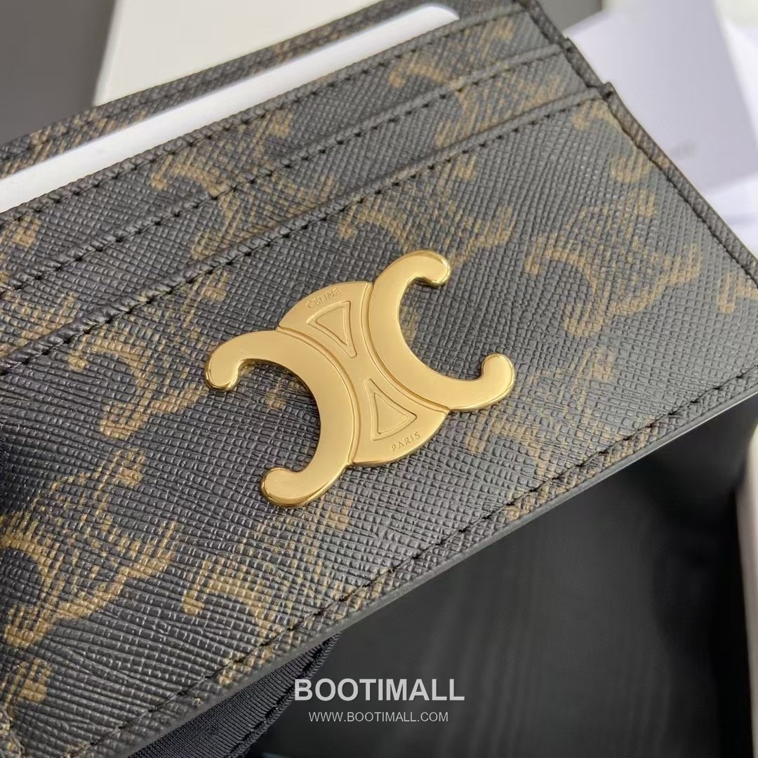 Celine Triomphe Calfskin Leather Card Holder Wallet with Zip Closure Detail 셀린느 트리옹프 카프스킨 레더 지퍼 클로저 카드홀더 지갑 10L832CQH.04LU833 11cm 5