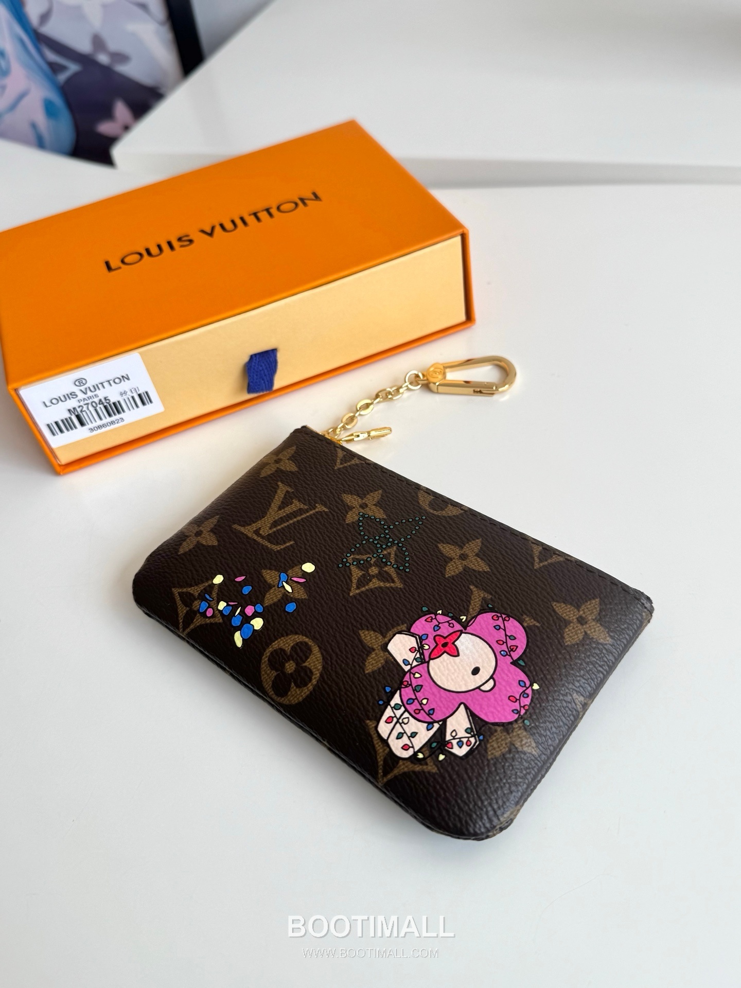 Louis Vuitton Pochette Clés Monogram Canvas Key Pouch with Hook Zip Detail 루이비통 포쉐트 클레 모노그램 캔버스 훅 지퍼 키 파우치 M27045 15cm 3