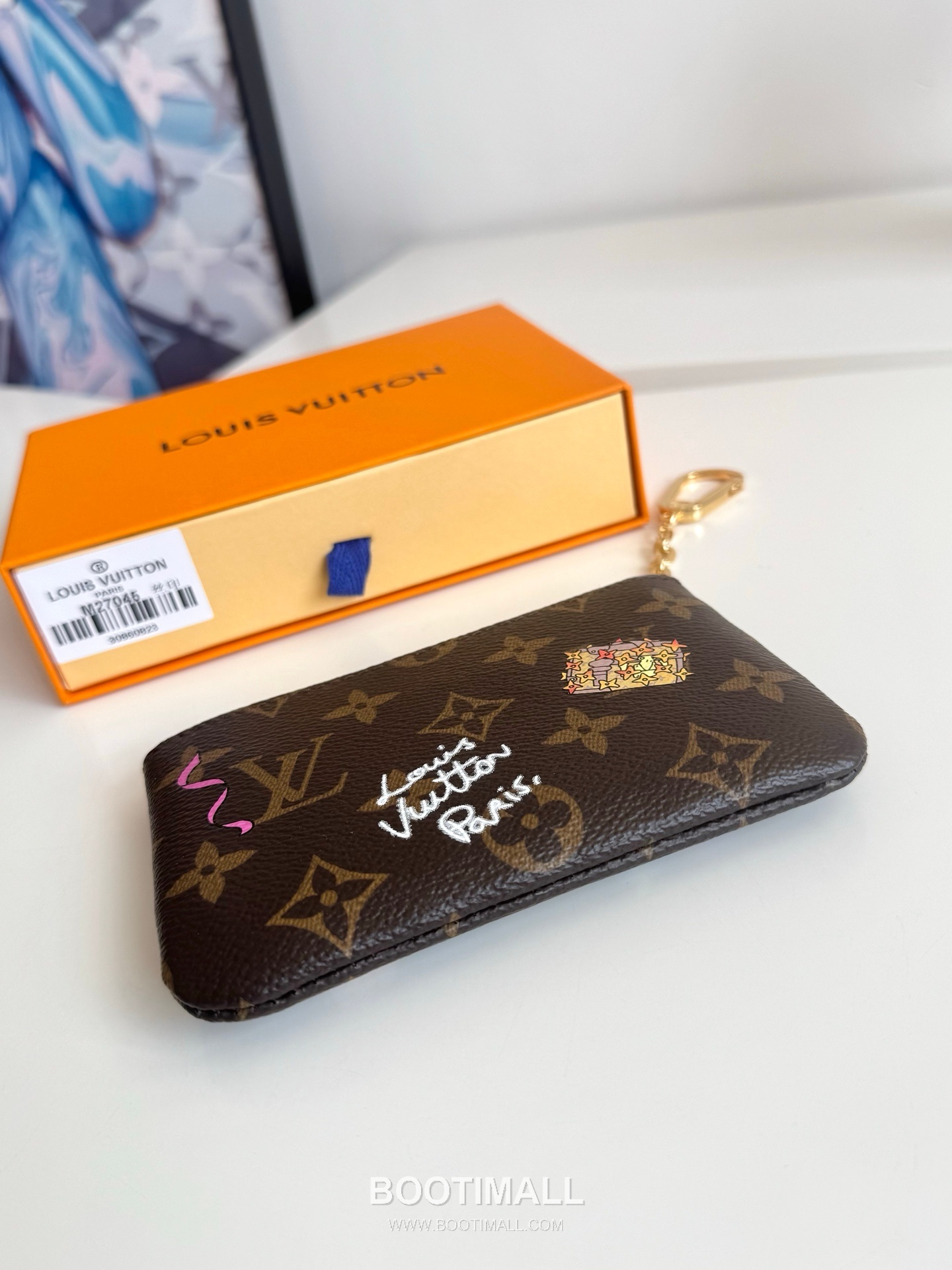 Louis Vuitton Pochette Clés Monogram Canvas Key Pouch with Hook Zip Detail 루이비통 포쉐트 클레 모노그램 캔버스 훅 지퍼 키 파우치 M27045 15cm 4