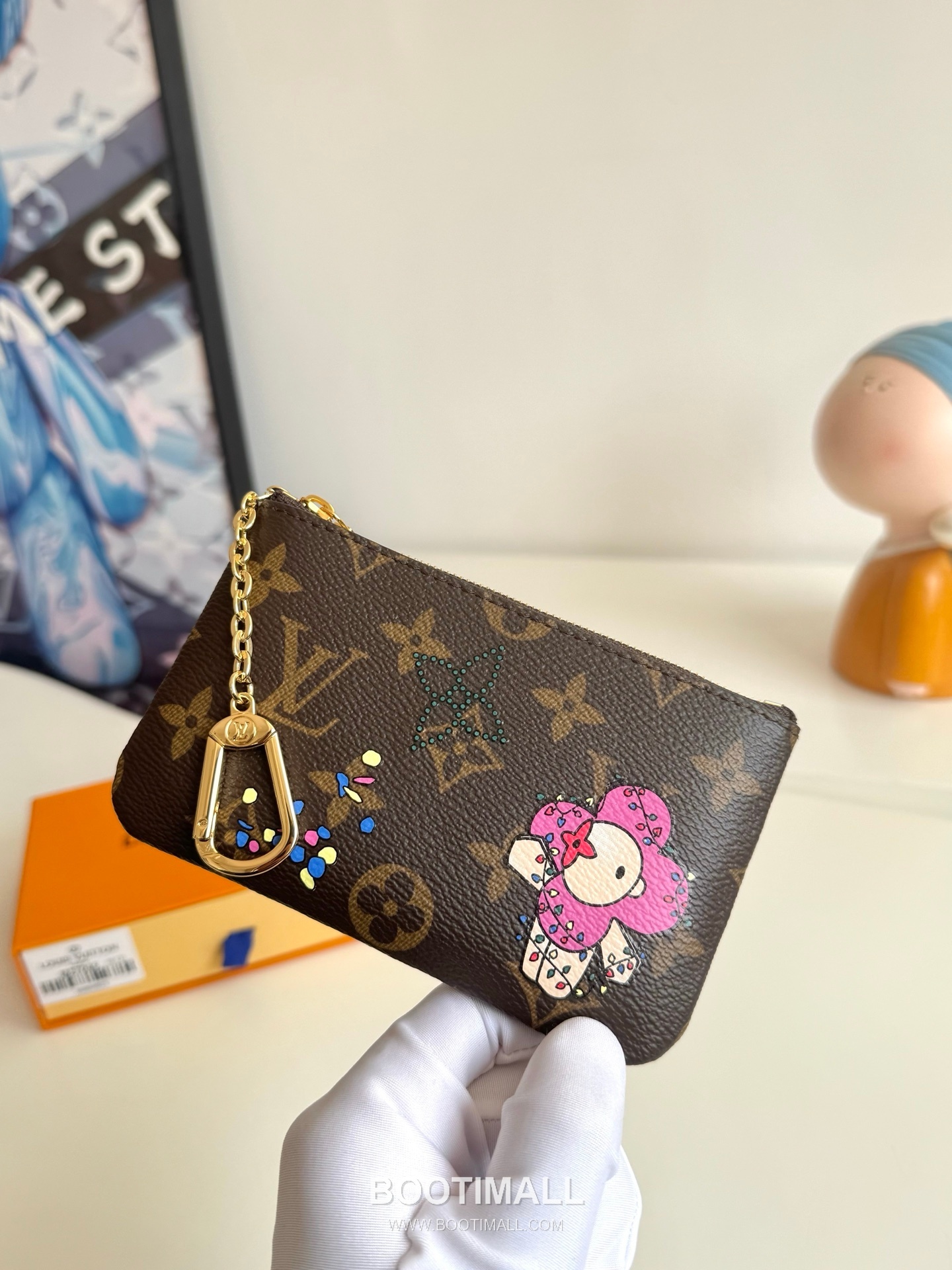 Louis Vuitton Pochette Clés Monogram Canvas Key Pouch with Hook Zip Detail 루이비통 포쉐트 클레 모노그램 캔버스 훅 지퍼 키 파우치 M27045 15cm 7