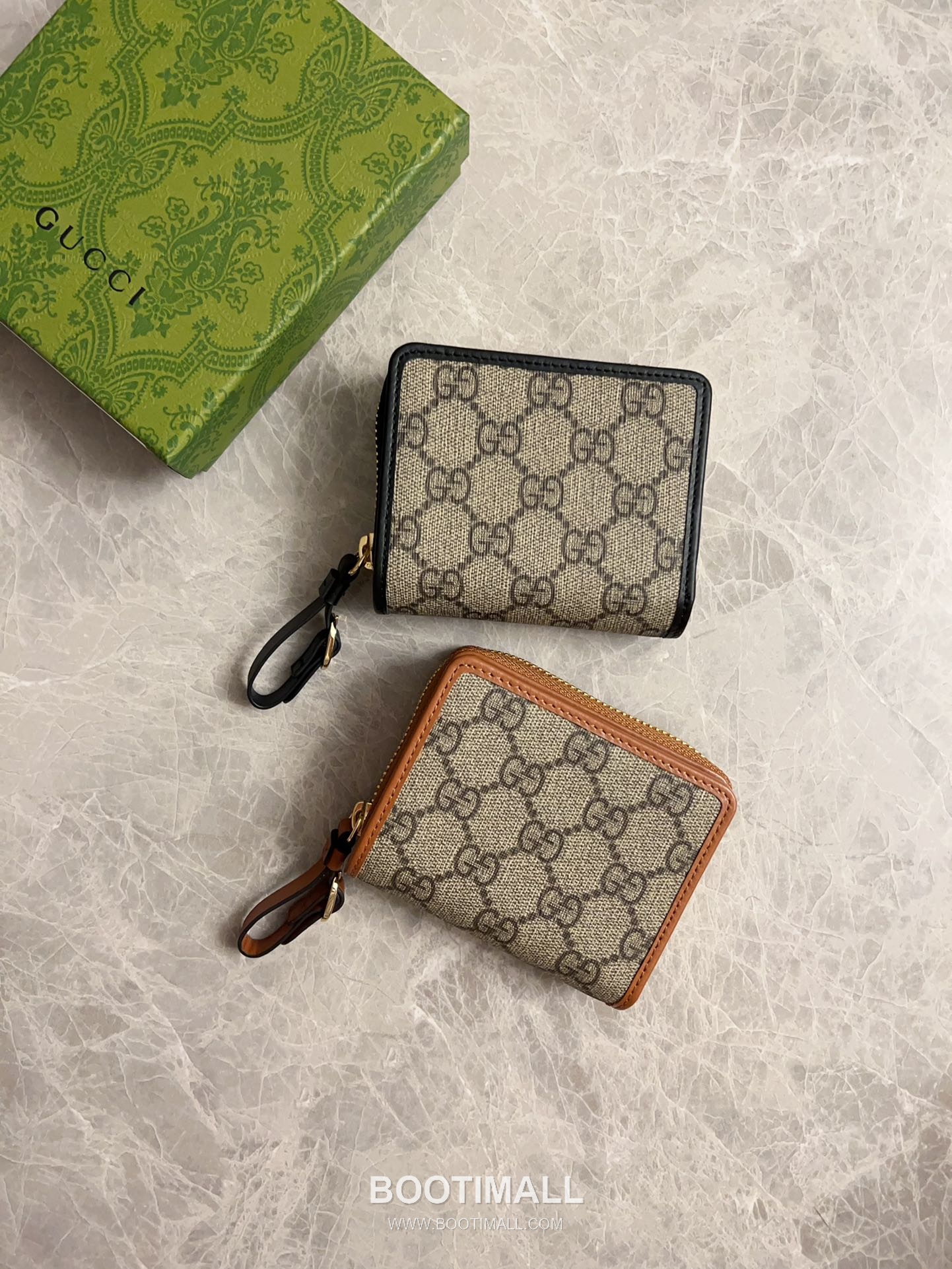Gucci GG Supreme PVC Wallet with Leather Trim and Snap Closure Detail 구찌 GG 수프림 PVC 레더 트림 스냅 클로저 지갑 819131 11cm 7
