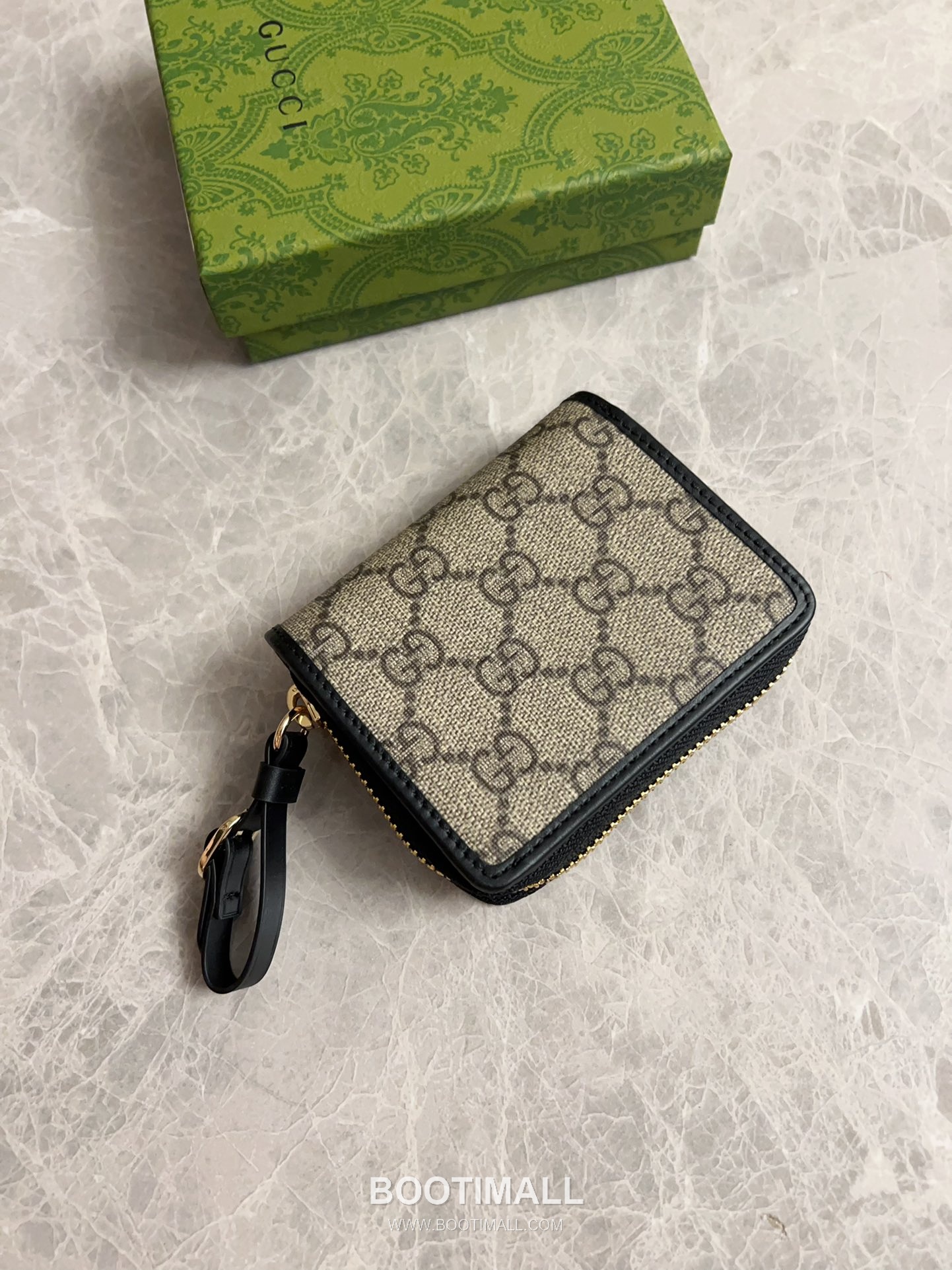 Gucci GG Supreme PVC Wallet with Leather Trim and Snap Closure Detail 구찌 GG 수프림 PVC 레더 트림 스냅 클로저 지갑 819131 11cm 2