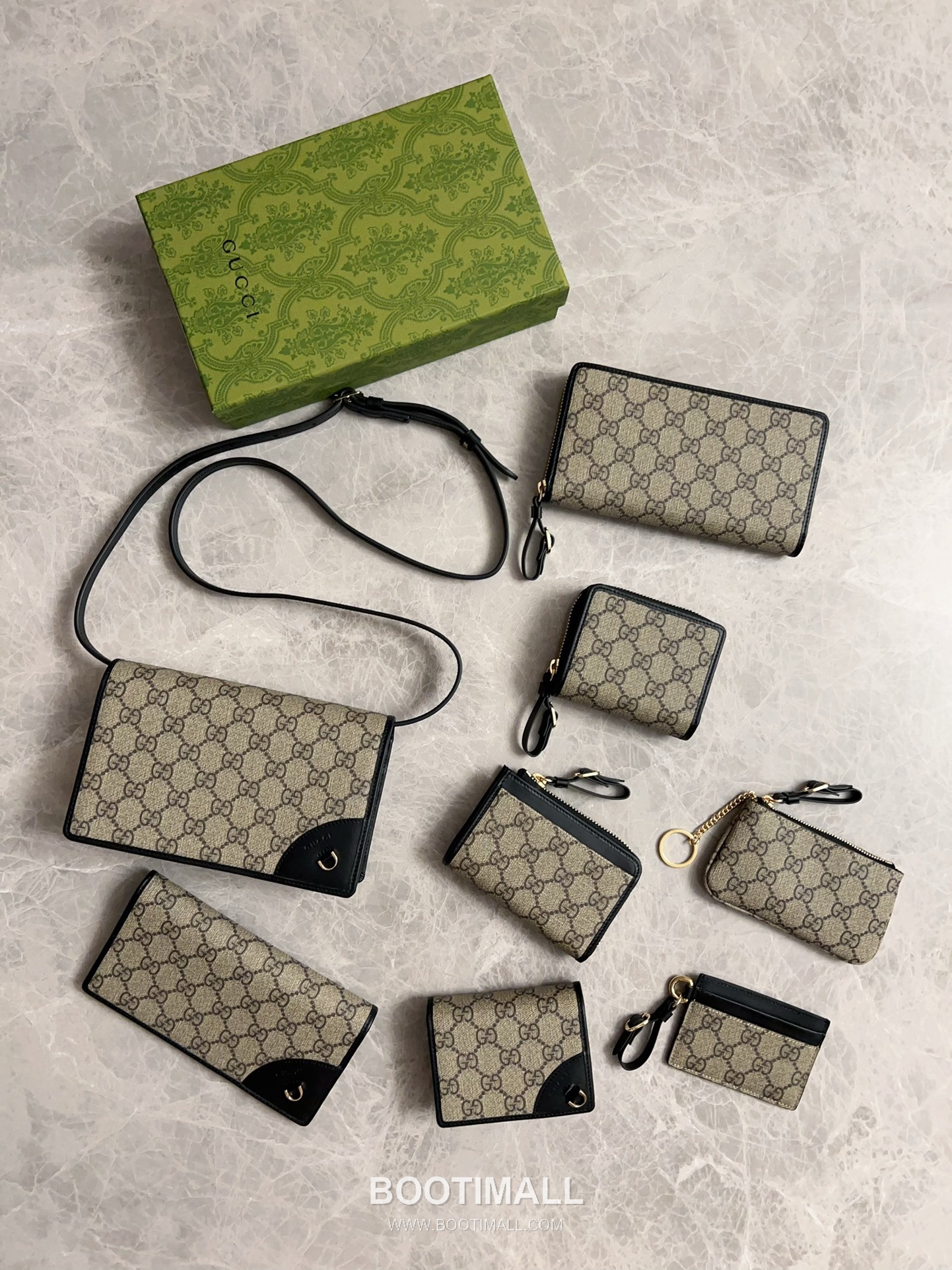 Gucci GG Supreme PVC Wallet with Leather Trim and Snap Closure Detail 구찌 GG 수프림 PVC 레더 트림 스냅 클로저 지갑 819131 11cm 9