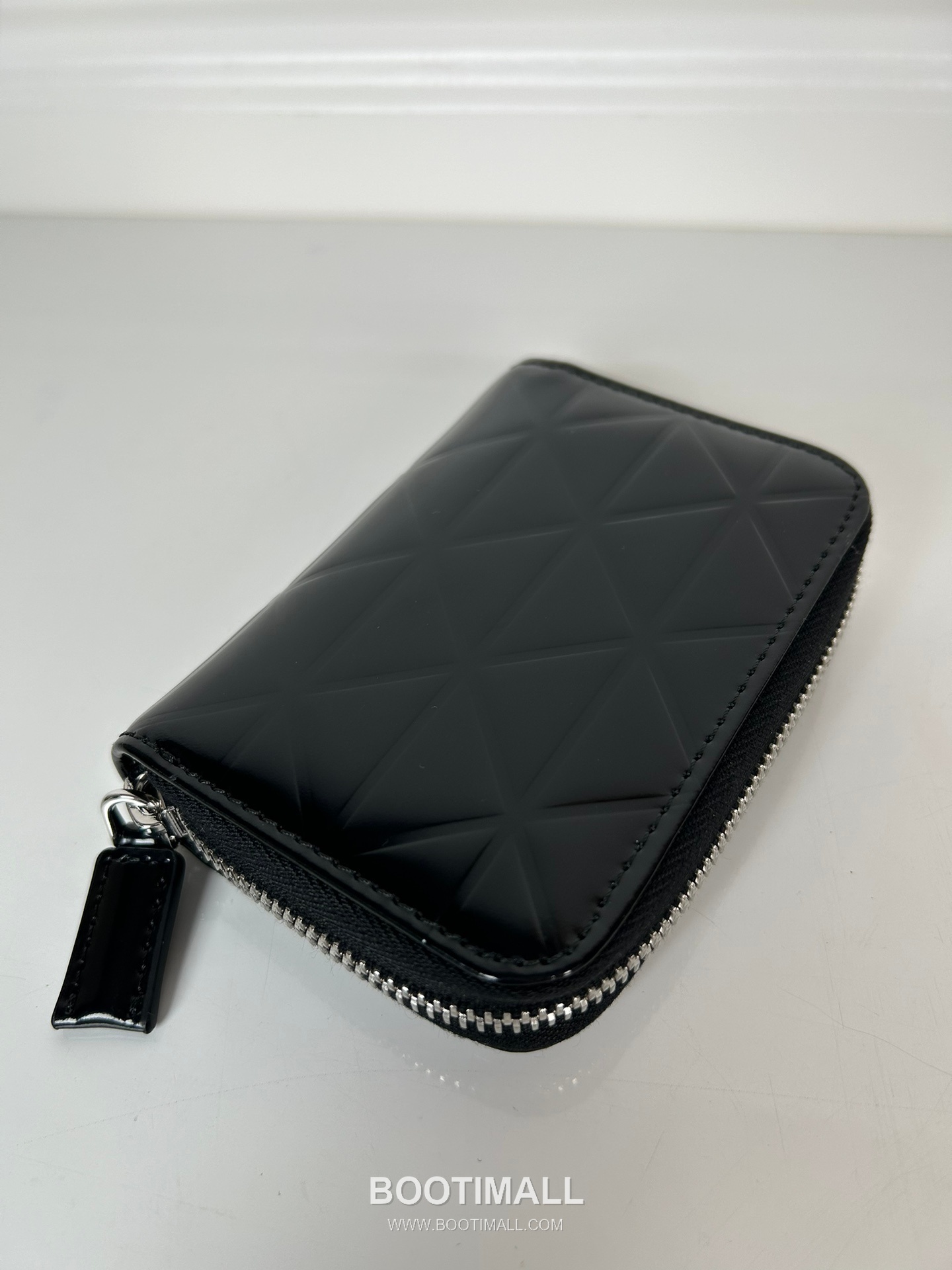 Prada Patent Quilted Calfskin Zip Card Holder with Pleated Slot Detail 프라다 페이턴트 퀼팅 카프스킨 플리츠 슬롯 지퍼 카드홀더 2MM003 11cm 5