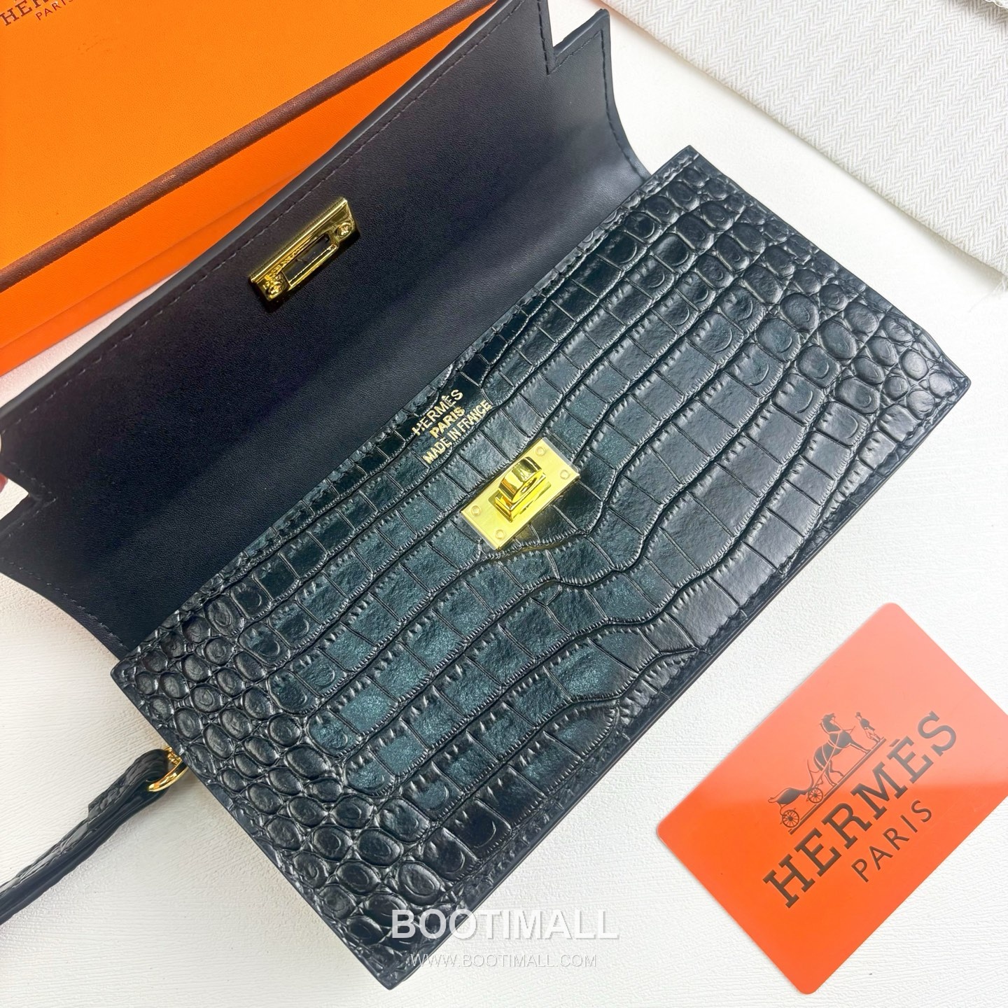 Hermès Kelly Pocket Madame Croc Embossed Calfskin Long Wallet with Palladium Hardware 에르메스 켈리 포켓 마담 크로크 엠보스드 카프스킨 팔라듐 하드웨어 장지갑 960 19cm 4