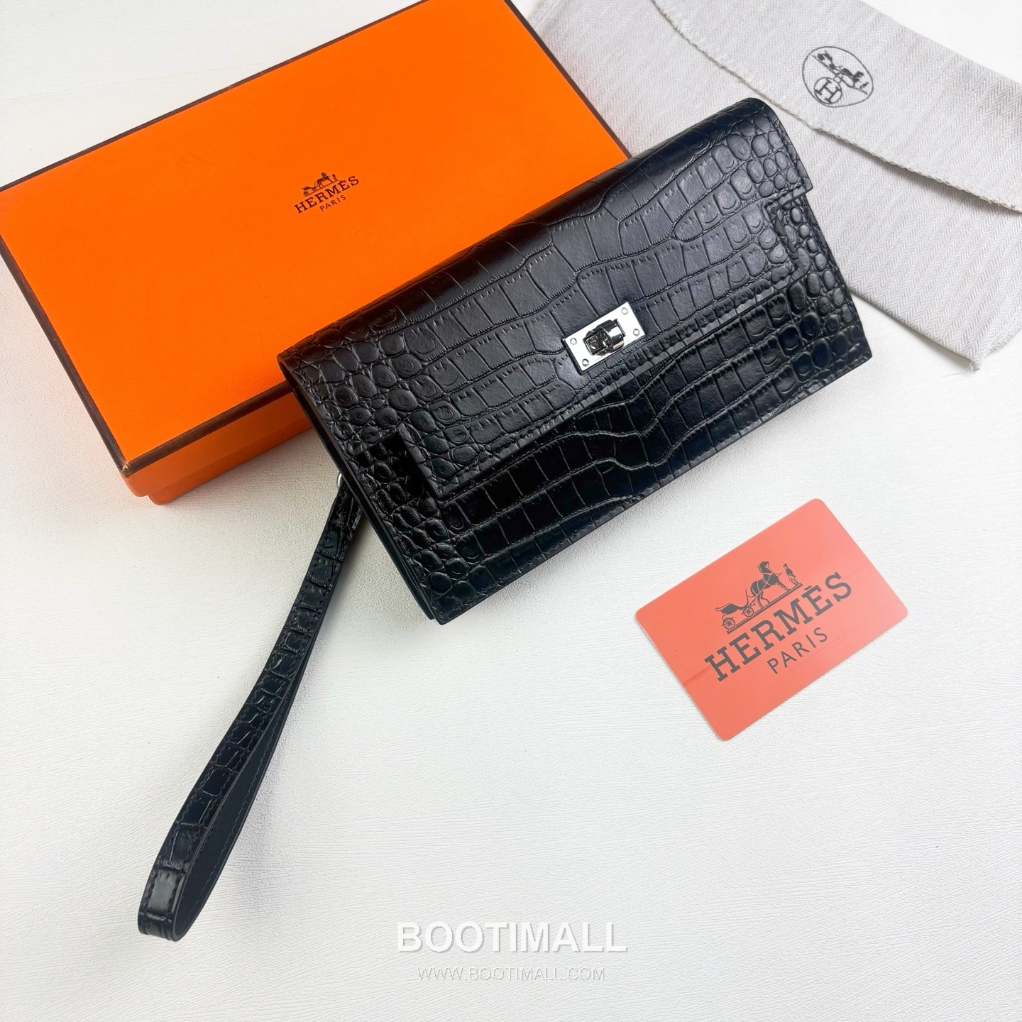 Hermès Kelly Pocket Madame Croc Embossed Calfskin Long Wallet with Palladium Hardware 에르메스 켈리 포켓 마담 크로크 엠보스드 카프스킨 팔라듐 하드웨어 장지갑 960 19cm 1