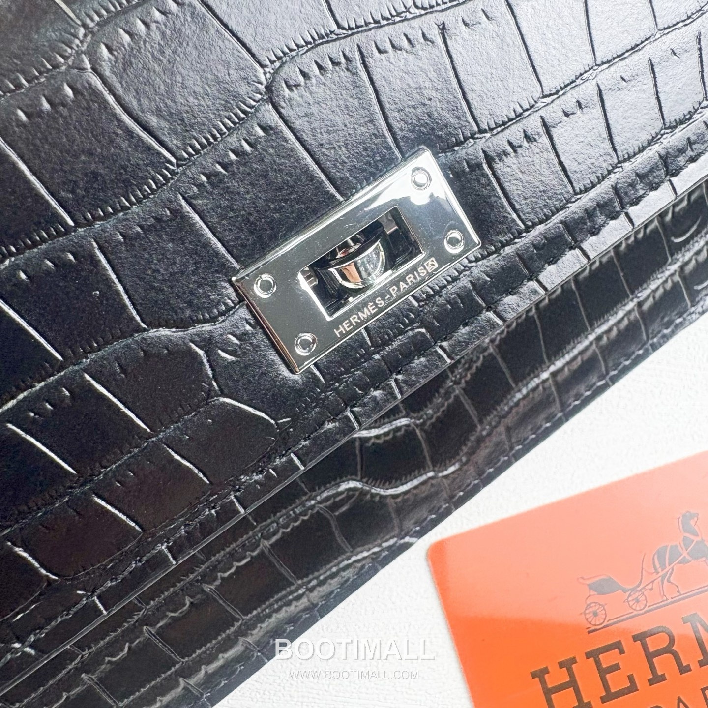 Hermès Kelly Pocket Madame Croc Embossed Calfskin Long Wallet with Palladium Hardware 에르메스 켈리 포켓 마담 크로크 엠보스드 카프스킨 팔라듐 하드웨어 장지갑 960 19cm 3