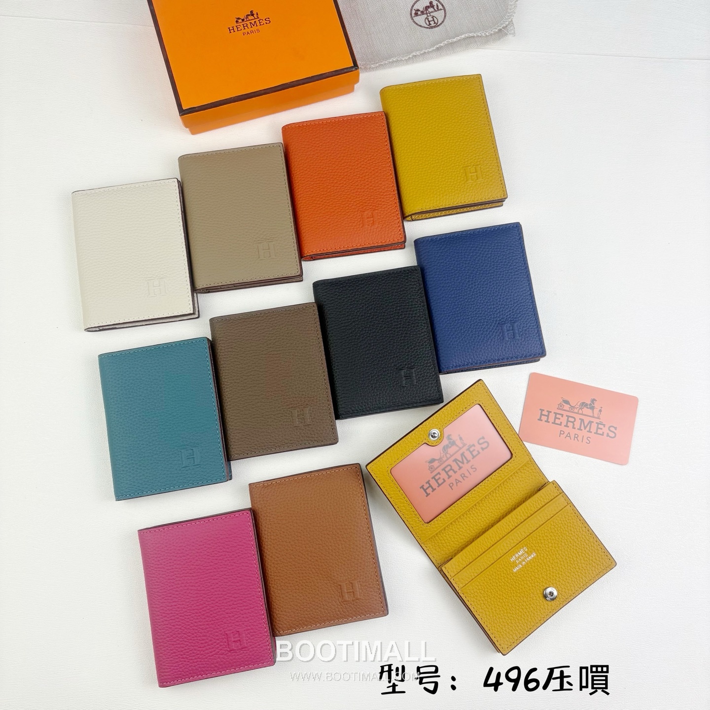 Hermès Togo Calfskin Card Holder with H Embossed Snap Closure Detail 에르메스 토고 카프스킨 H 엠보스 스냅 클로저 카드홀더 496 11cm 9