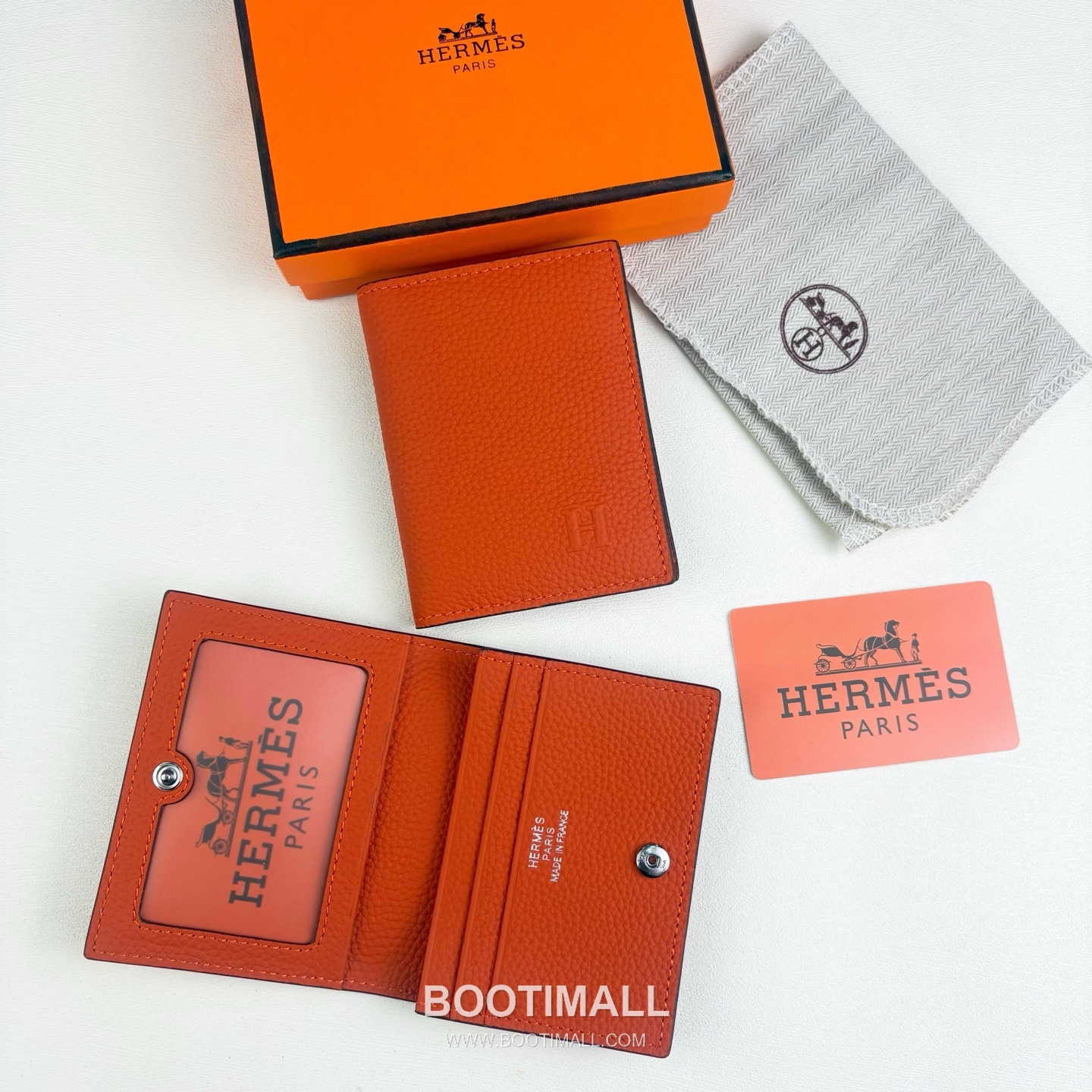 Hermès Togo Calfskin Card Holder with H Embossed Snap Closure Detail 에르메스 토고 카프스킨 H 엠보스 스냅 클로저 카드홀더 496 11cm 1