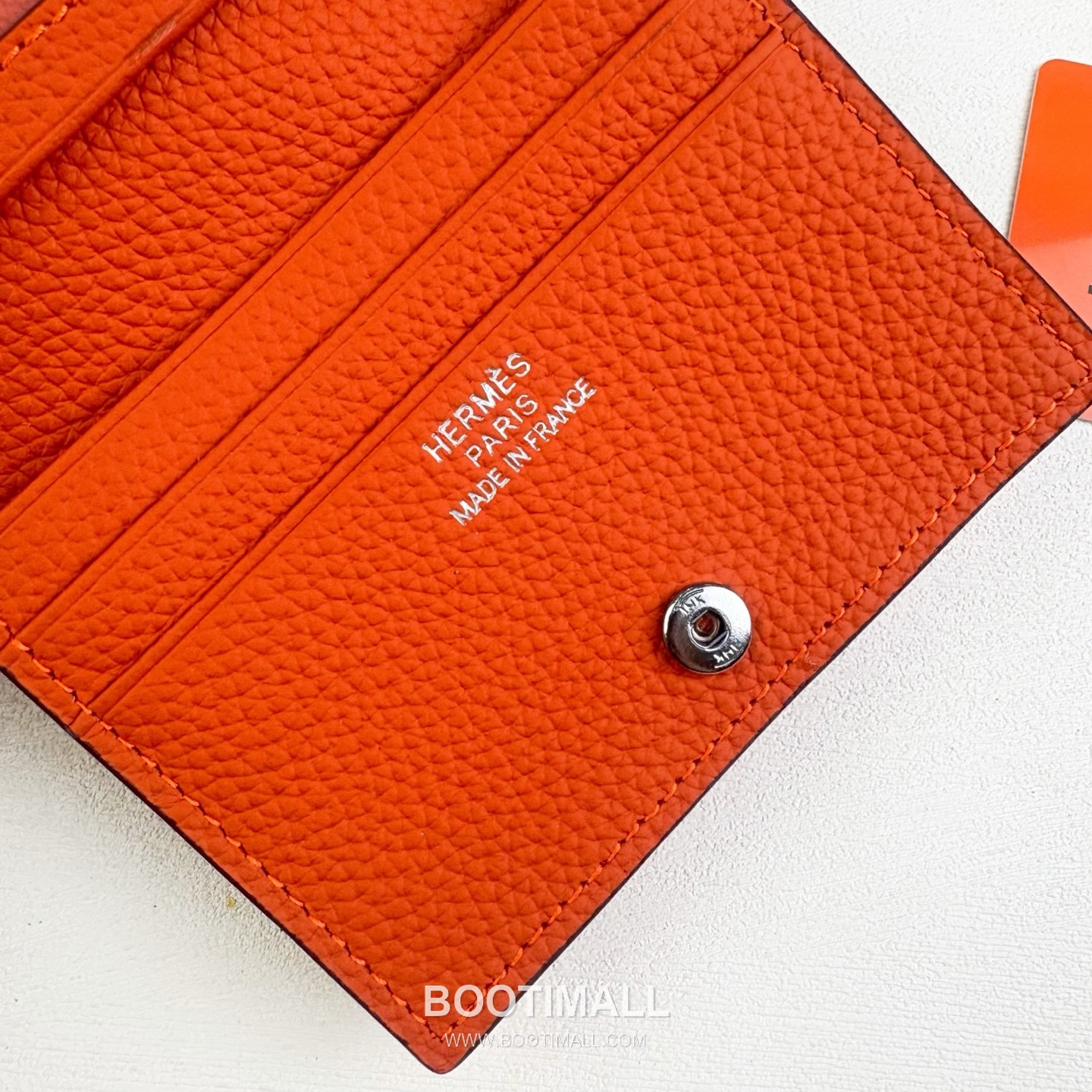 Hermès Togo Calfskin Card Holder with H Embossed Snap Closure Detail 에르메스 토고 카프스킨 H 엠보스 스냅 클로저 카드홀더 496 11cm 6