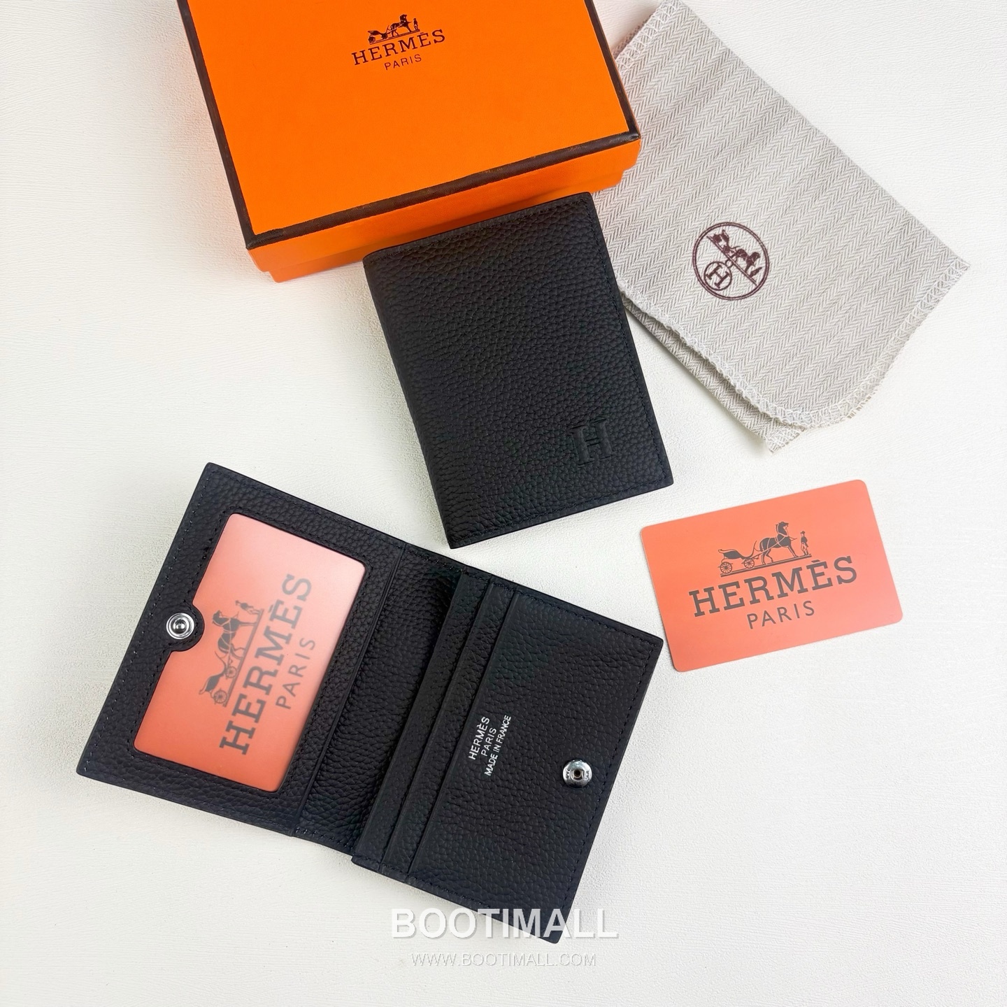 Hermès Togo Calfskin Card Holder with H Embossed Snap Closure Detail 에르메스 토고 카프스킨 H 엠보스 스냅 클로저 카드홀더 496 11cm 1