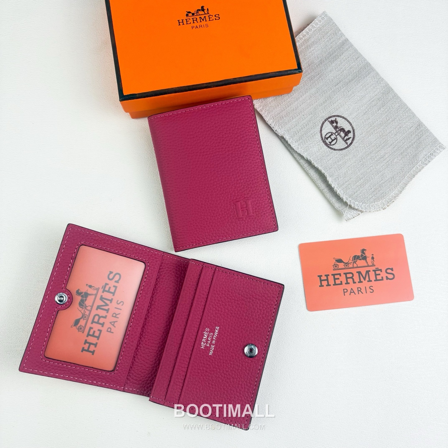 Hermès Togo Calfskin Card Holder with H Embossed Snap Closure Detail 에르메스 토고 카프스킨 H 엠보스 스냅 클로저 카드홀더 496 11cm 8