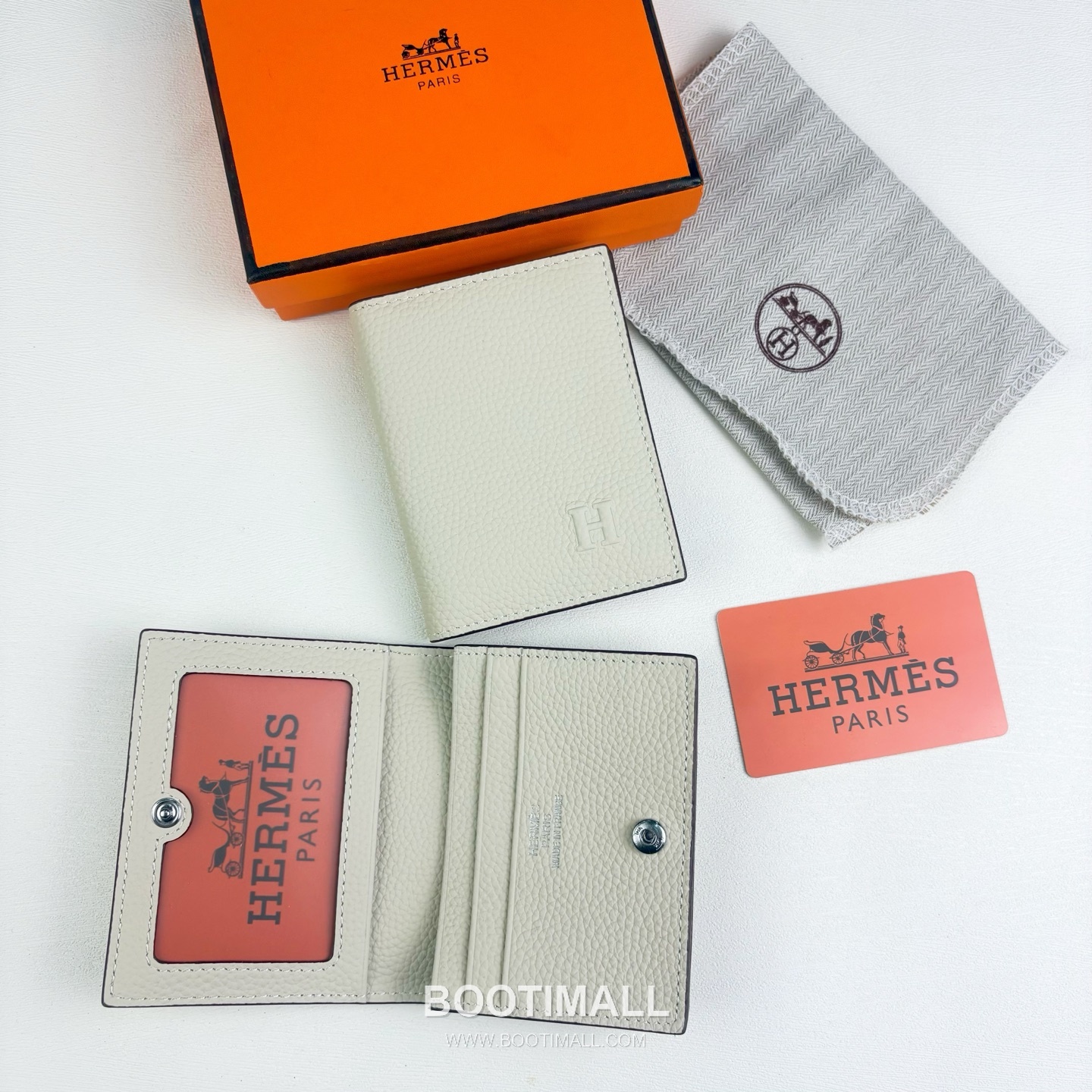 Hermès Togo Calfskin Card Holder with H Embossed Snap Closure Detail 에르메스 토고 카프스킨 H 엠보스 스냅 클로저 카드홀더 496 11cm 9