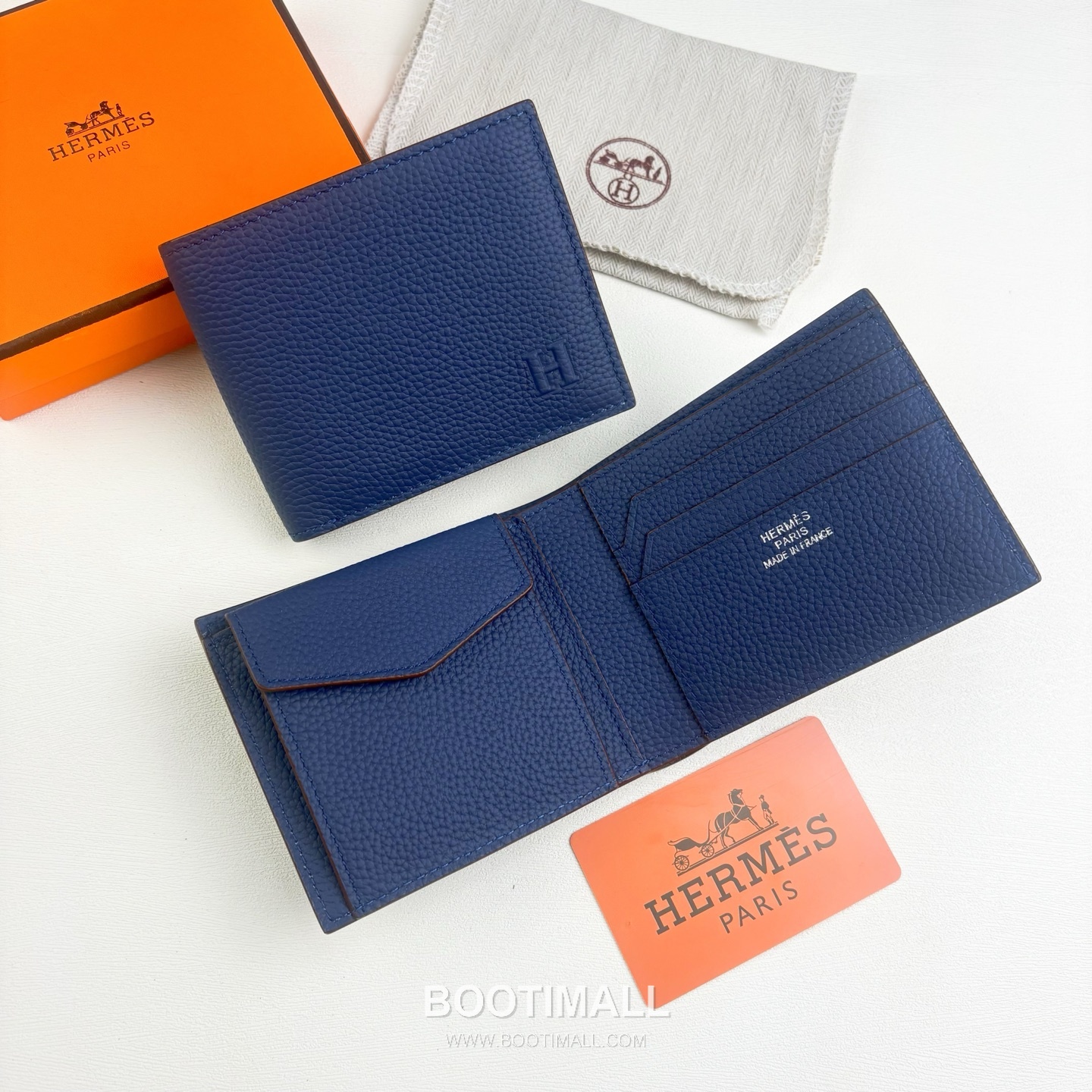 Hermès Silk’in Barenia Togo Calfskin Bi-Fold Wallet with Coin Pocket Detail 에르메스 실킨 바레니아 토고 카프스킨 코인포켓 디테일 반지갑 527 11.5cm 1