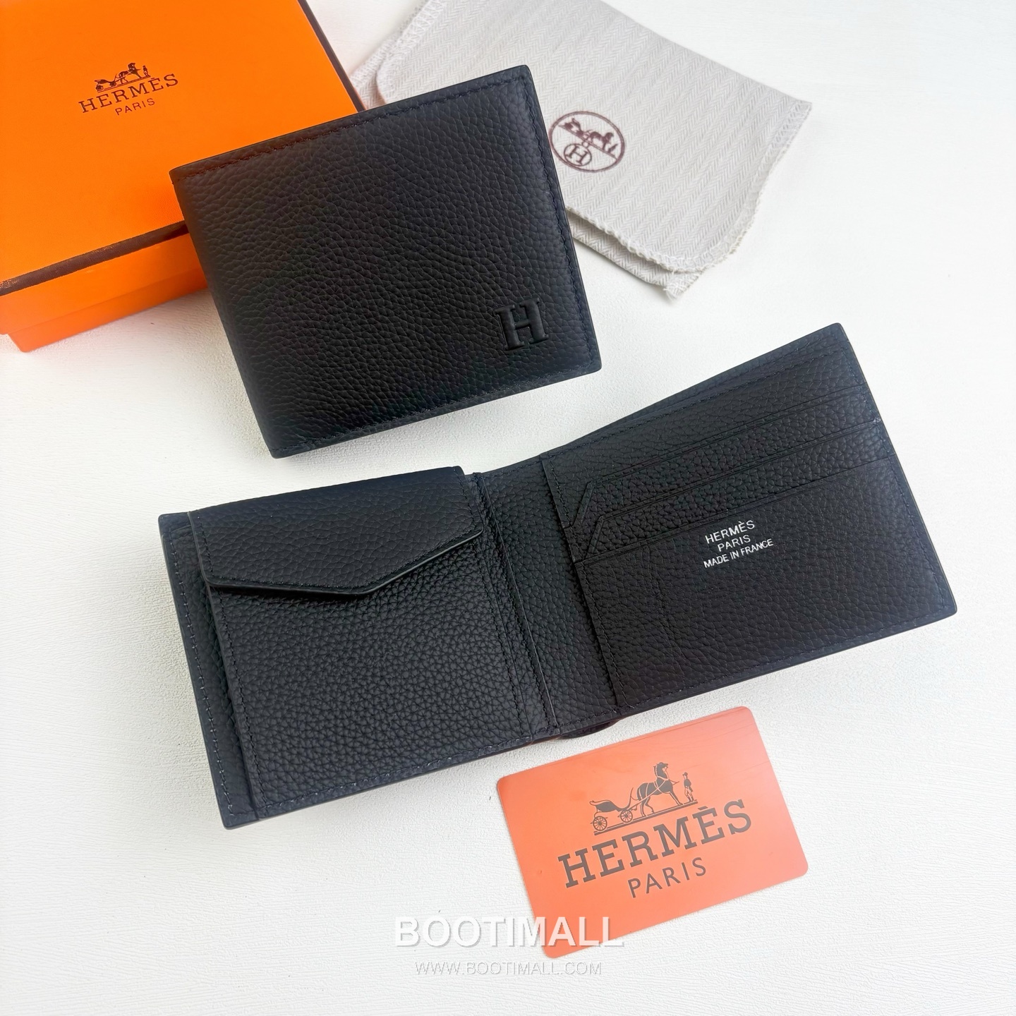 Hermès Silk’in Barenia Togo Calfskin Bi-Fold Wallet with Coin Pocket Detail 에르메스 실킨 바레니아 토고 카프스킨 코인포켓 디테일 반지갑 527 11.5cm 2