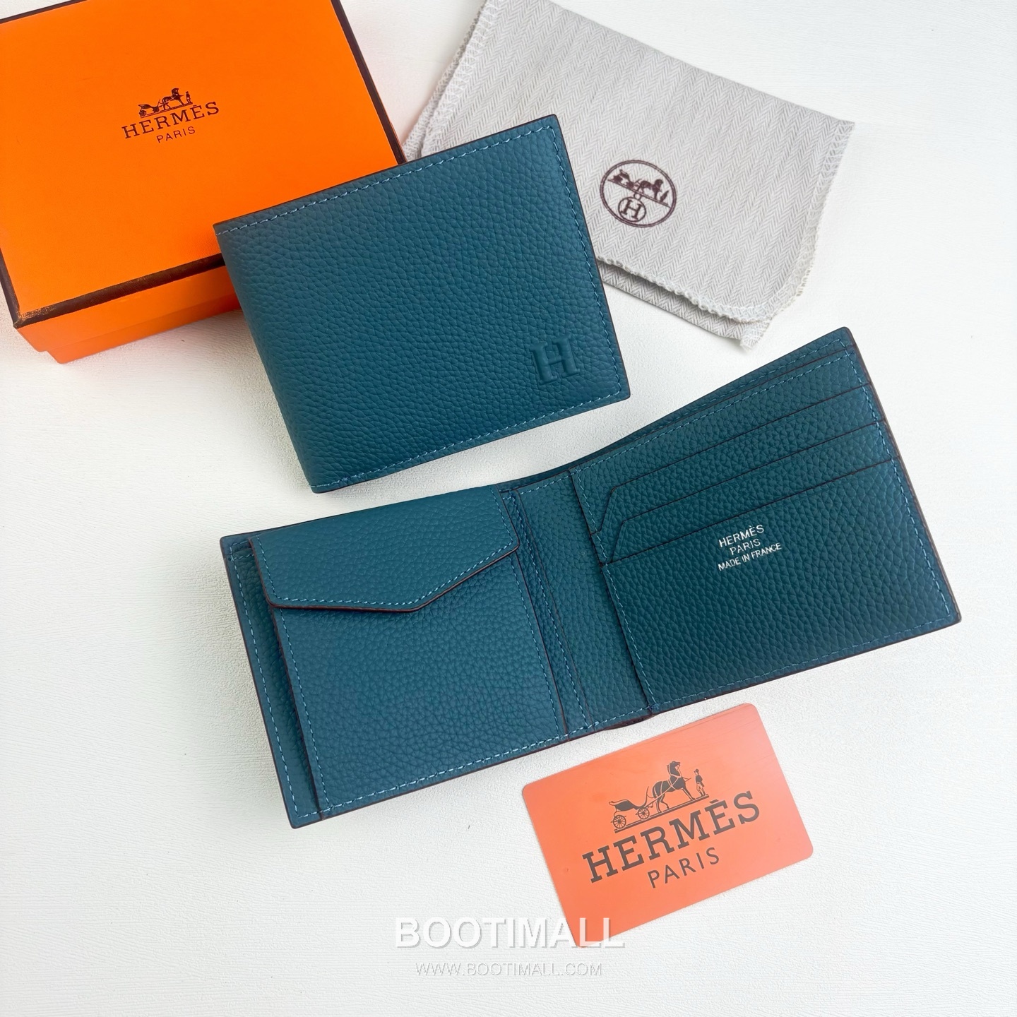 Hermès Silk’in Barenia Togo Calfskin Bi-Fold Wallet with Coin Pocket Detail 에르메스 실킨 바레니아 토고 카프스킨 코인포켓 디테일 반지갑 527 11.5cm 5
