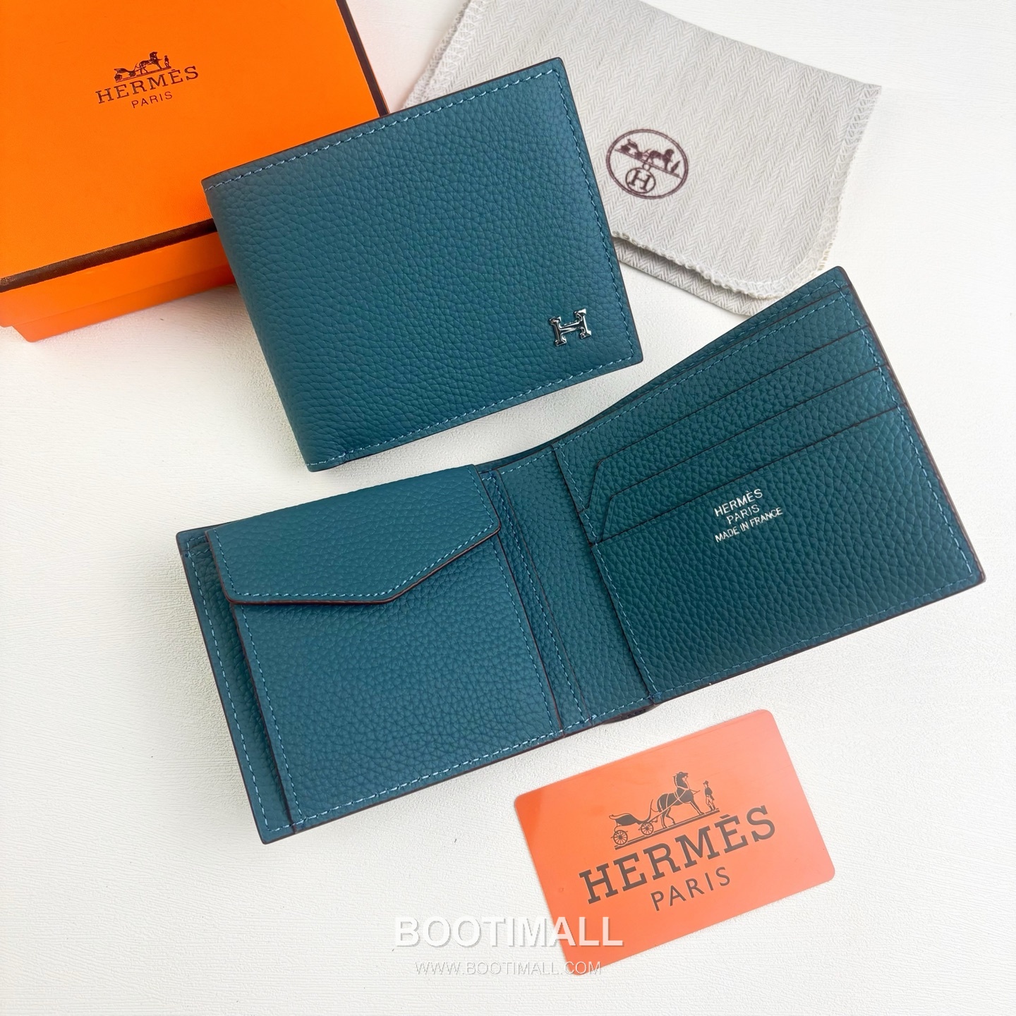 Hermès Silk’in Barenia Togo Calfskin Bi-Fold Wallet with Coin Pocket Detail 에르메스 실킨 바레니아 토고 카프스킨 코인포켓 디테일 반지갑 527 11.5cm 1