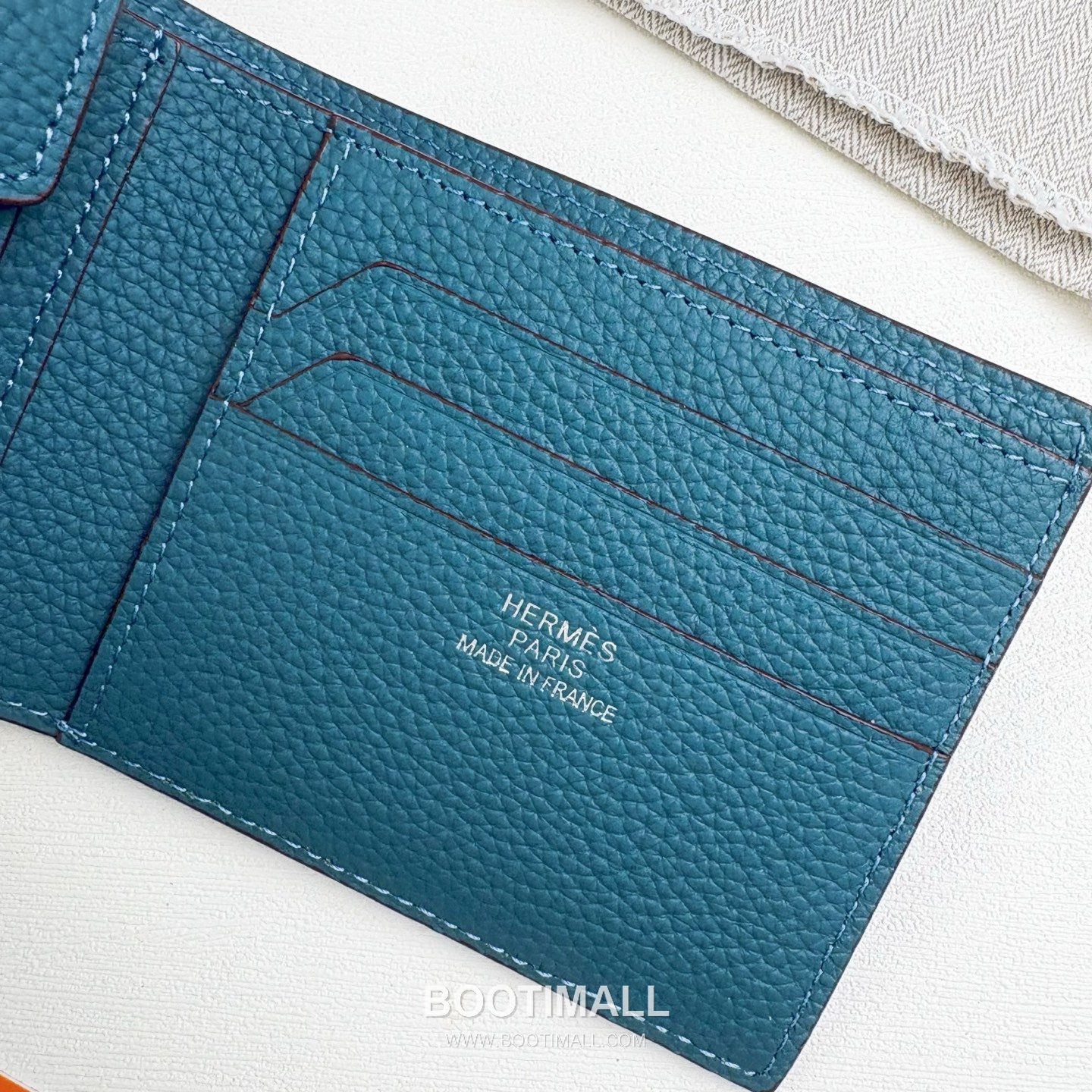 Hermès Silk’in Barenia Togo Calfskin Bi-Fold Wallet with Coin Pocket Detail 에르메스 실킨 바레니아 토고 카프스킨 코인포켓 디테일 반지갑 527 11.5cm 3