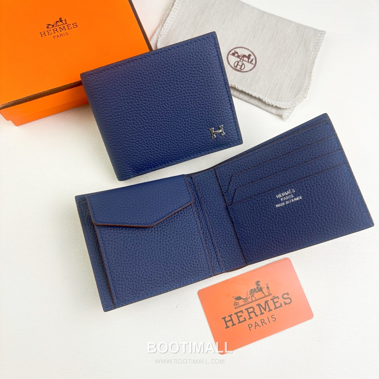 Hermès Silk’in Barenia Togo Calfskin Bi-Fold Wallet with Coin Pocket Detail 에르메스 실킨 바레니아 토고 카프스킨 코인포켓 디테일 반지갑 527 11.5cm 1