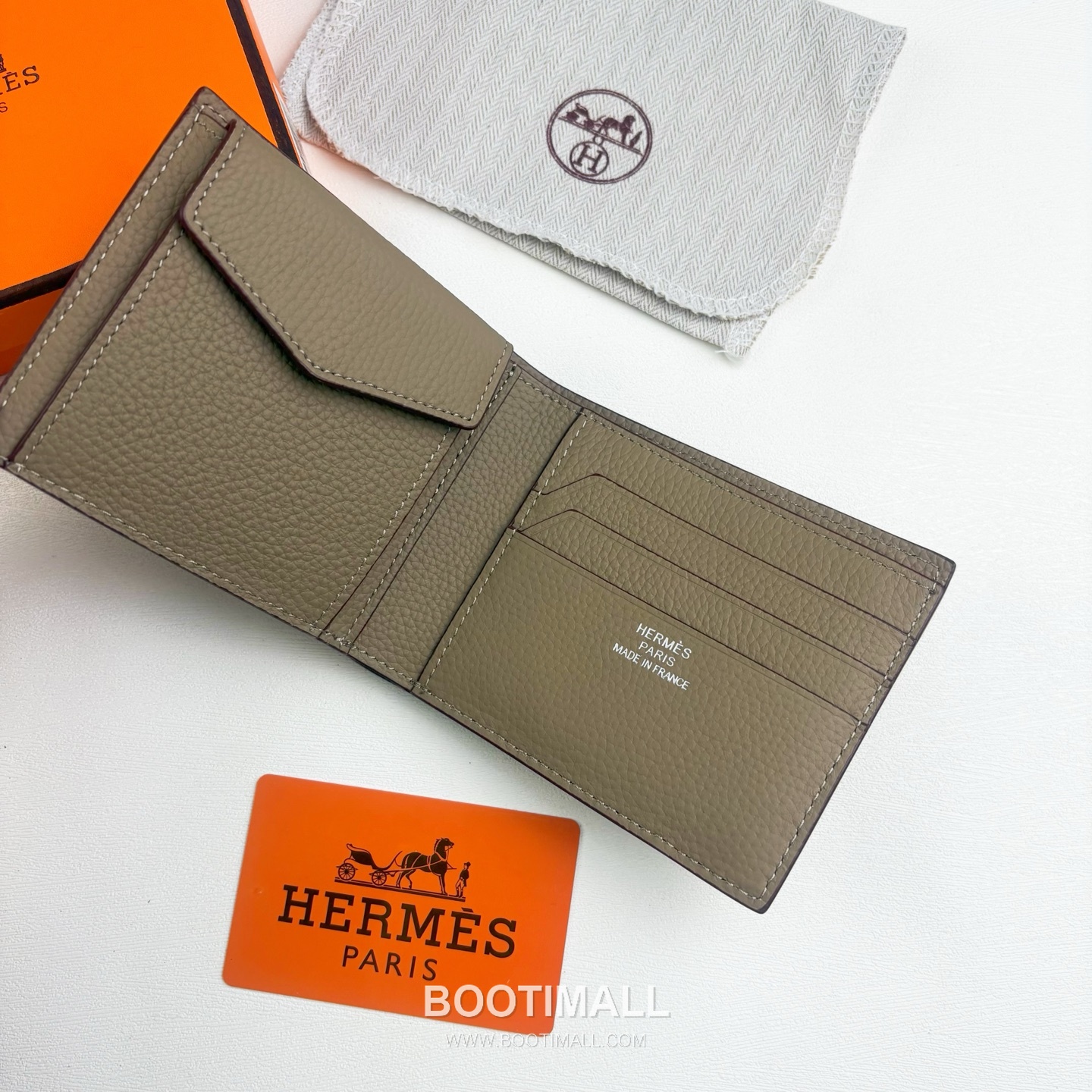 Hermès Silk’in Barenia Togo Calfskin Bi-Fold Wallet with Coin Pocket Detail 에르메스 실킨 바레니아 토고 카프스킨 코인포켓 디테일 반지갑 527 11.5cm 3