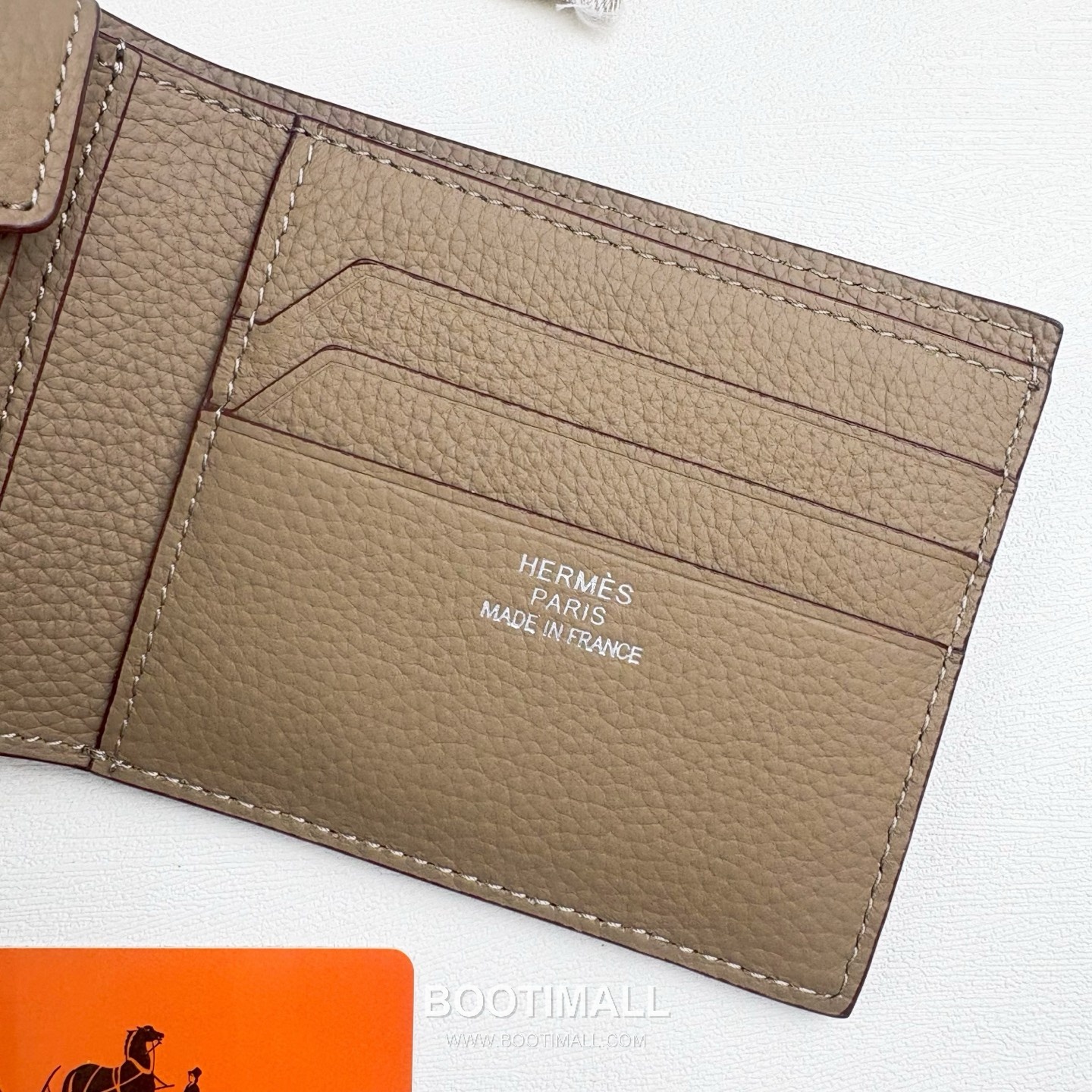 Hermès Silk’in Barenia Togo Calfskin Bi-Fold Wallet with Coin Pocket Detail 에르메스 실킨 바레니아 토고 카프스킨 코인포켓 디테일 반지갑 527 11.5cm 4