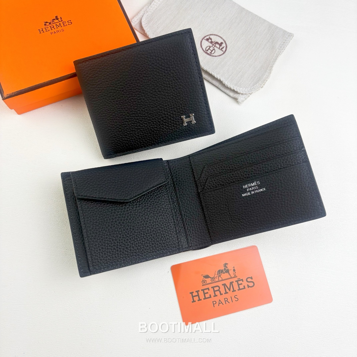 Hermès Silk’in Barenia Togo Calfskin Bi-Fold Wallet with Coin Pocket Detail 에르메스 실킨 바레니아 토고 카프스킨 코인포켓 디테일 반지갑 527 11.5cm 6