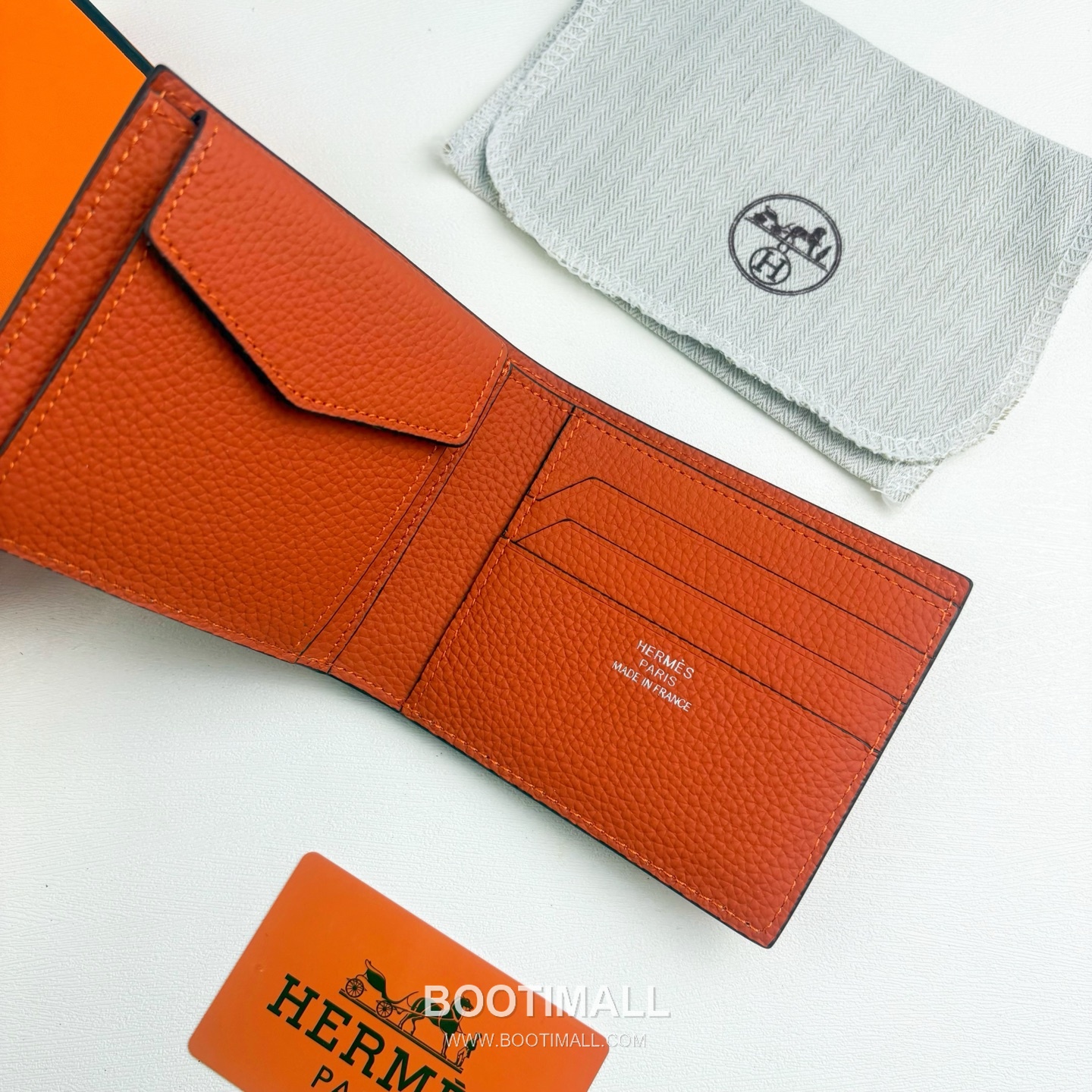 Hermès Silk’in Barenia Togo Calfskin Bi-Fold Wallet with Coin Pocket Detail 에르메스 실킨 바레니아 토고 카프스킨 코인포켓 디테일 반지갑 527 11.5cm 8