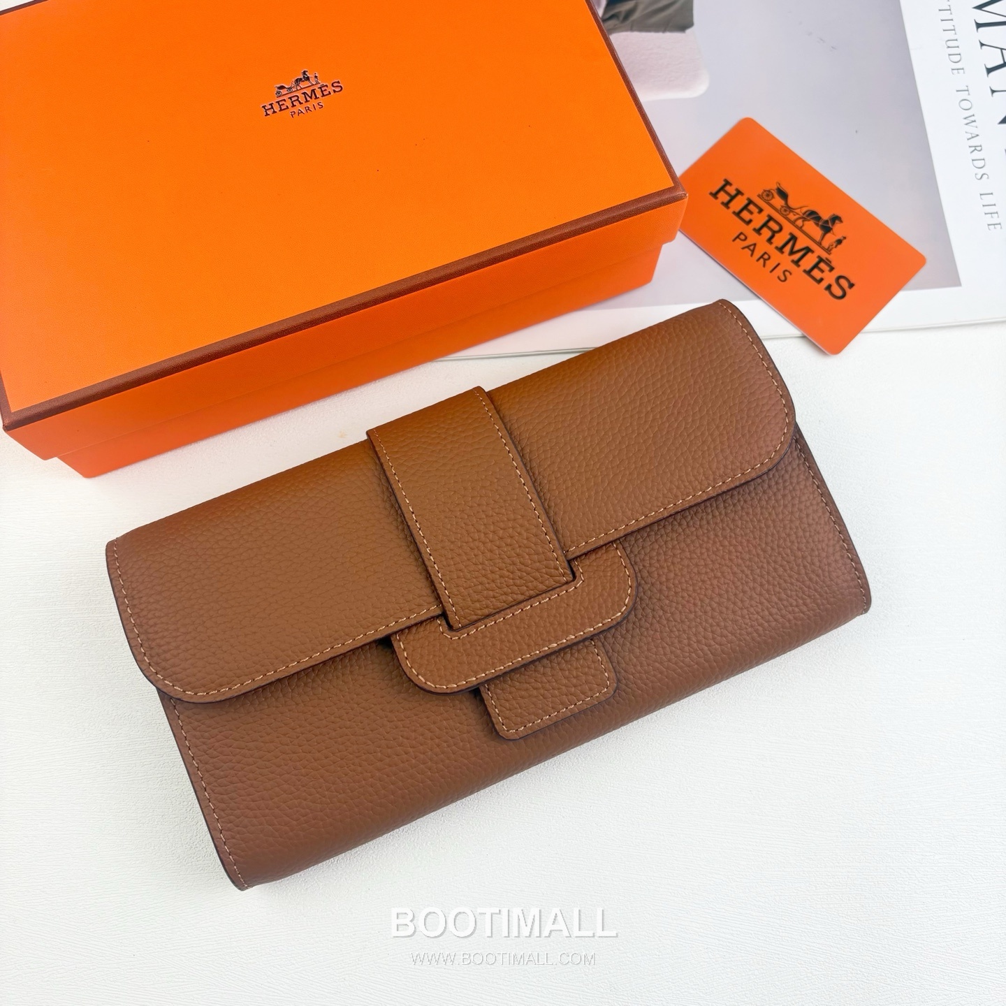 Hermès Long To Calfskin Wallet with Zip Coin Pocket Multi Compartment Detail 에르메스 롱 투 카프스킨 지퍼 코인포켓 멀티 컴파트먼트 장지갑 0688 20.5cm 1