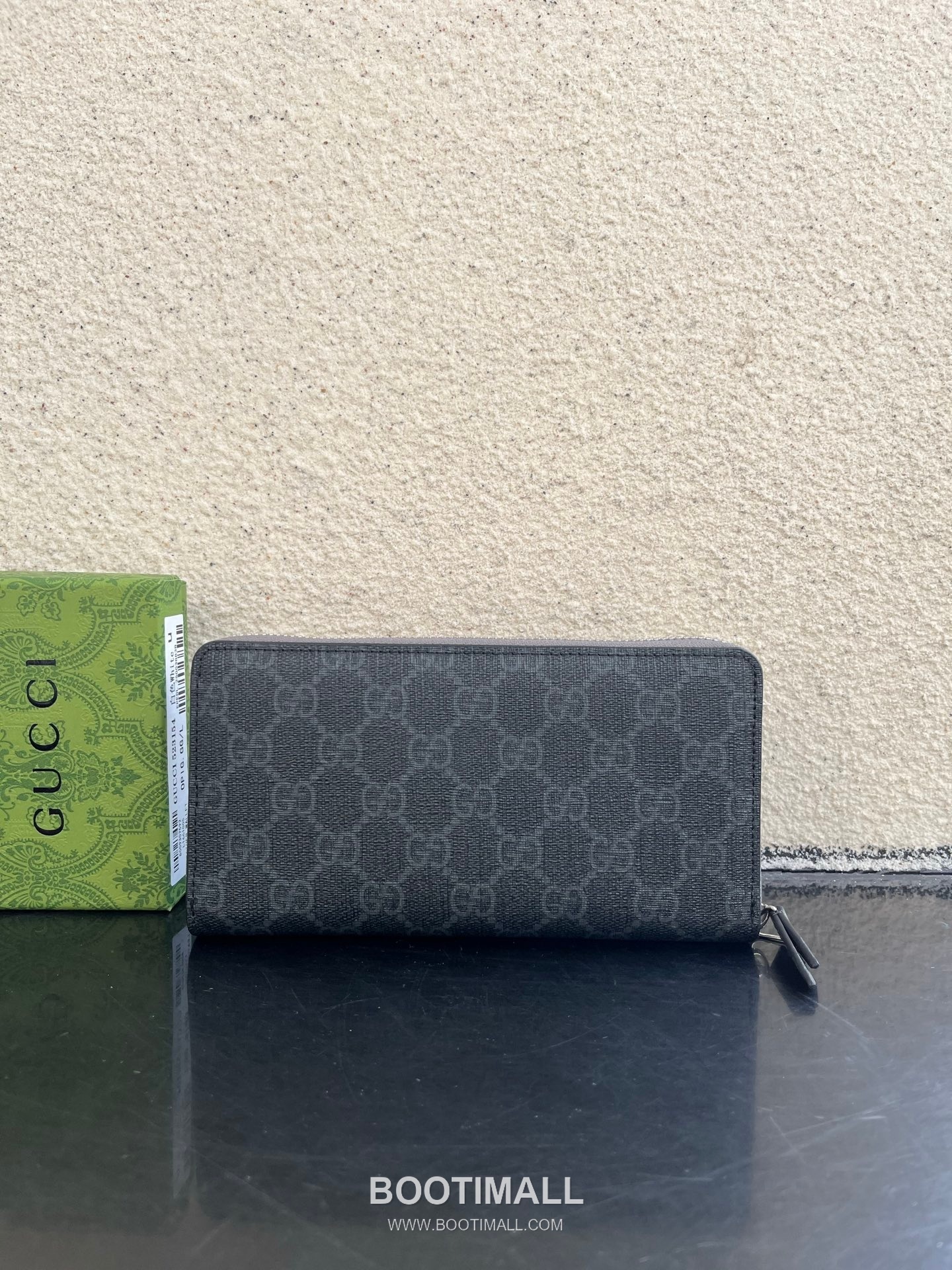 Gucci GG Supreme PVC Wallet with Double G Logo Leather Trim Detail 구찌 GG 수프림 PVC 더블 G 로고 레더 트림 장지갑 856562 19cm 3